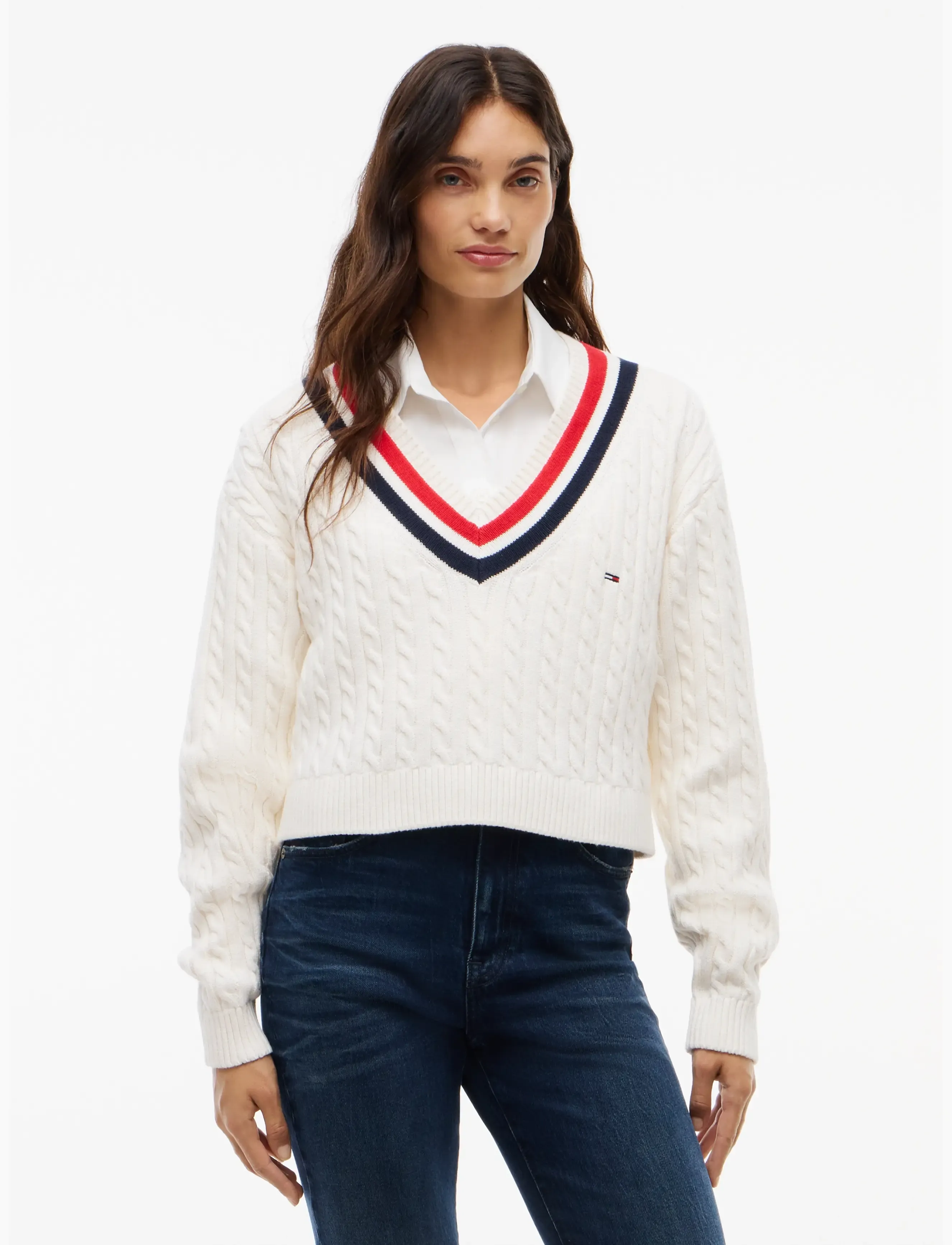 Tjw Cable Tipping Sweater Ext