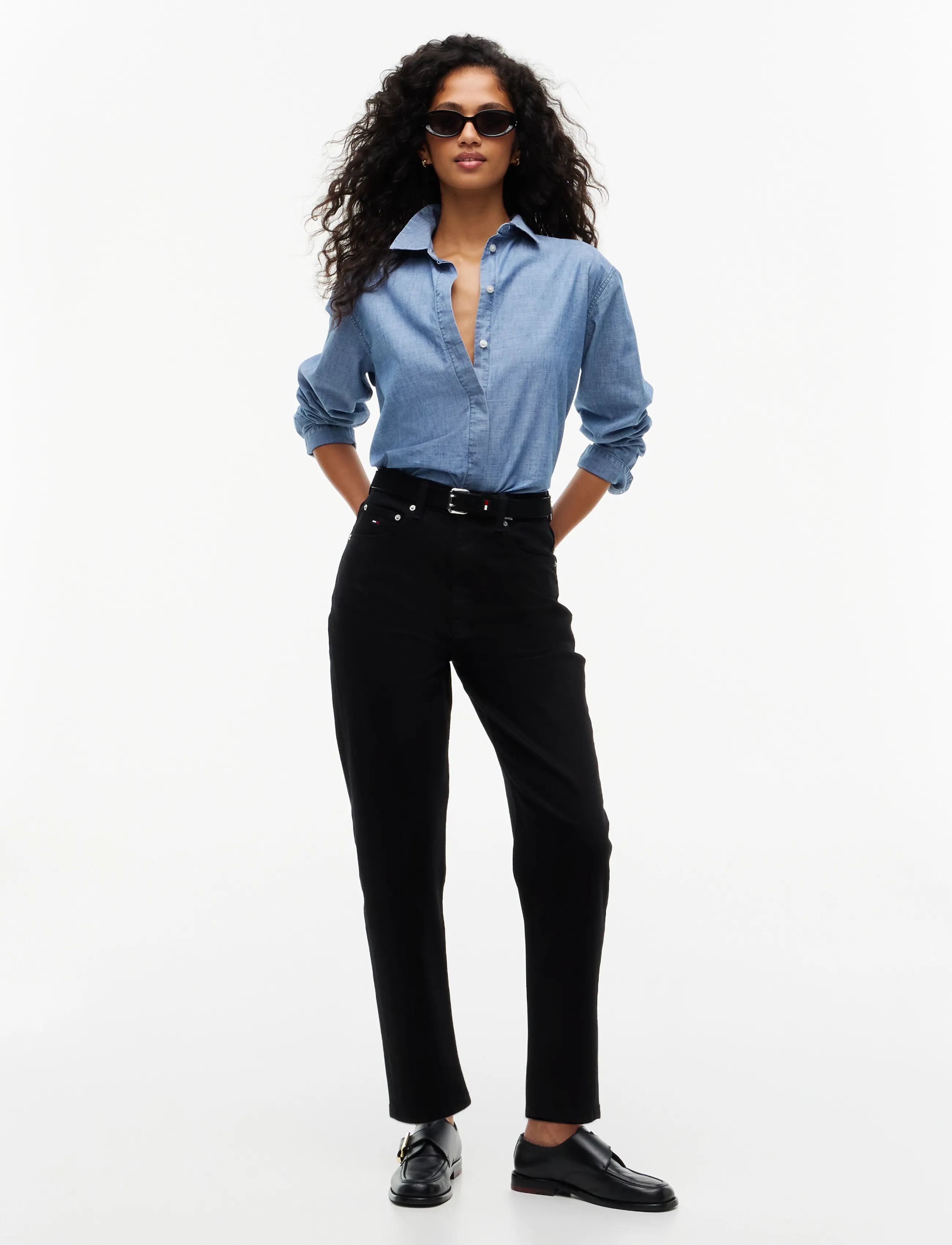 Tommy Jeans - 90S MOM HIGH TAPERED DI4187 - mom-teksad - denim black - 3