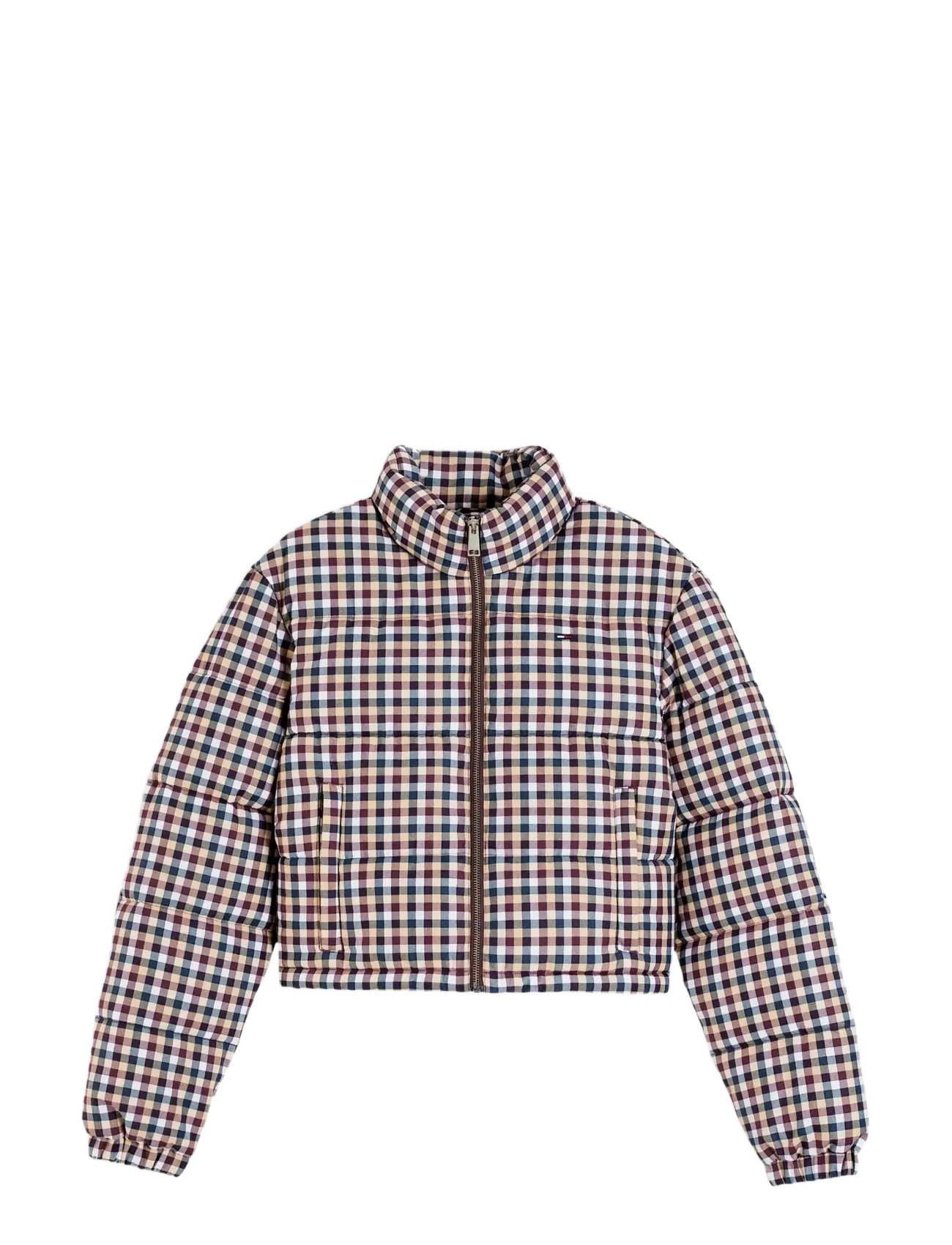 Tommy Jeans - TJW CROP CHECK PUFFER - sunday pastry   check - 1