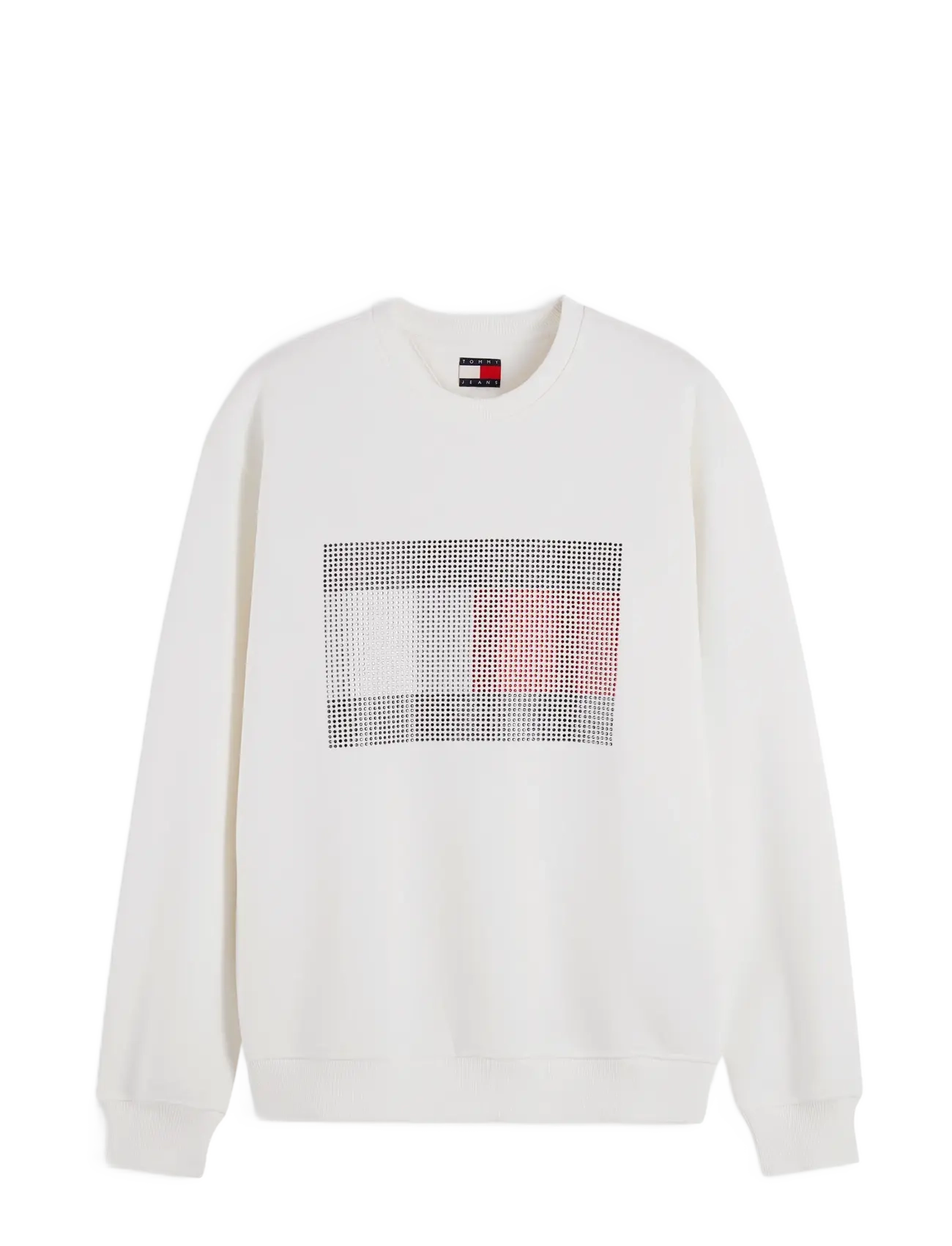 Tommy Jeans TJW FLAG BLING SWEATSHIRT - Tøj - ECRU / cream