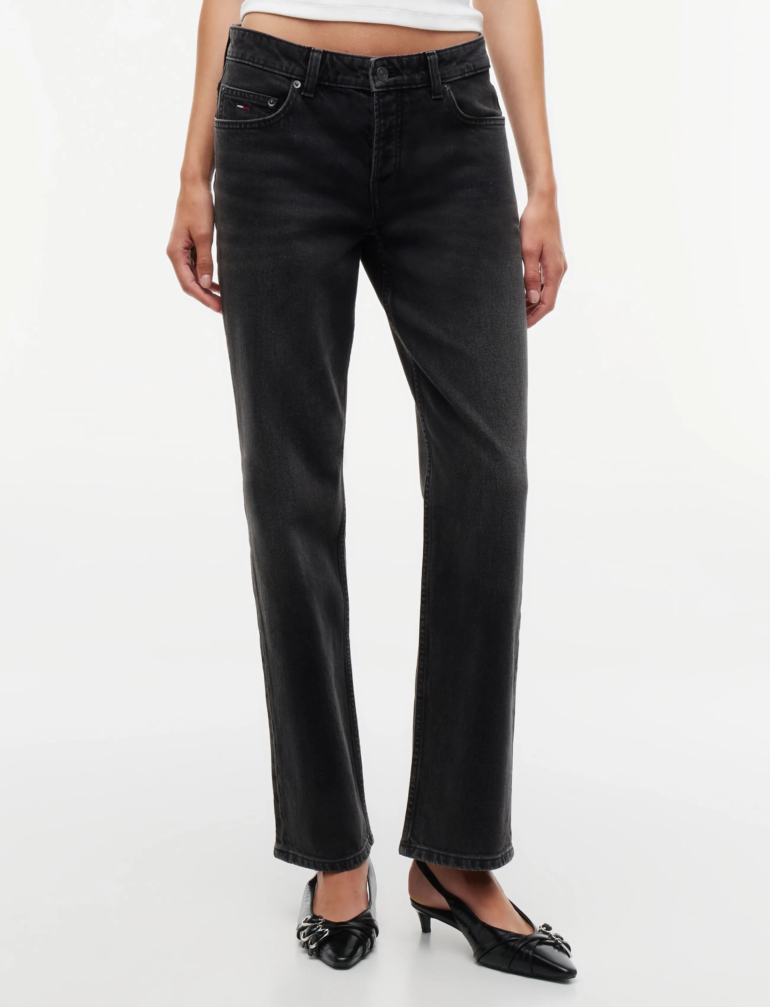 Tommy Jeans SOPHIE LOW RISE STRAIGHT DJA180 - Jeans - DENIM BLACK / black