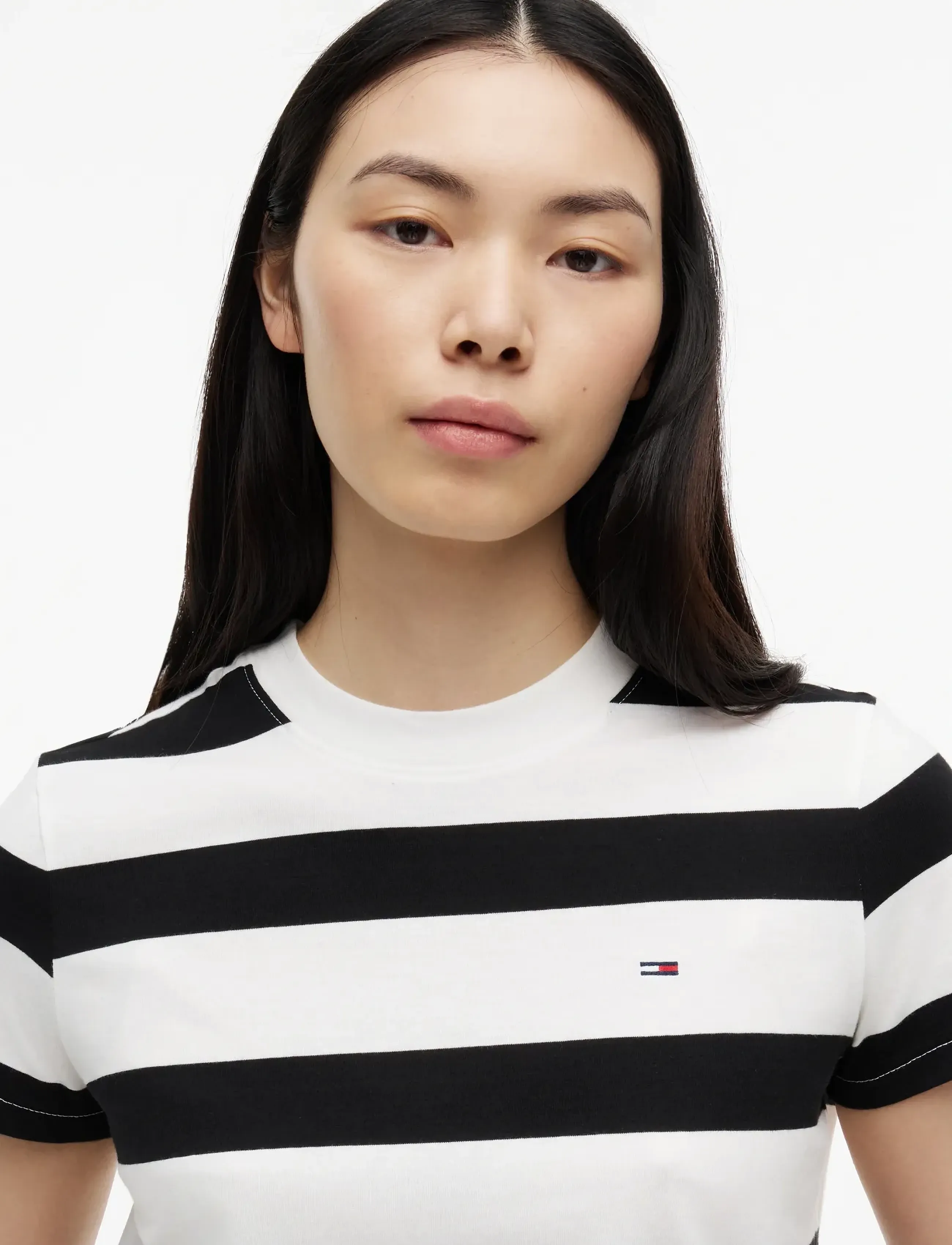 Tommy Jeans - TJW REG S FLAG JERSEY SS TEE EXT - t-shirts - black   stripe - 3