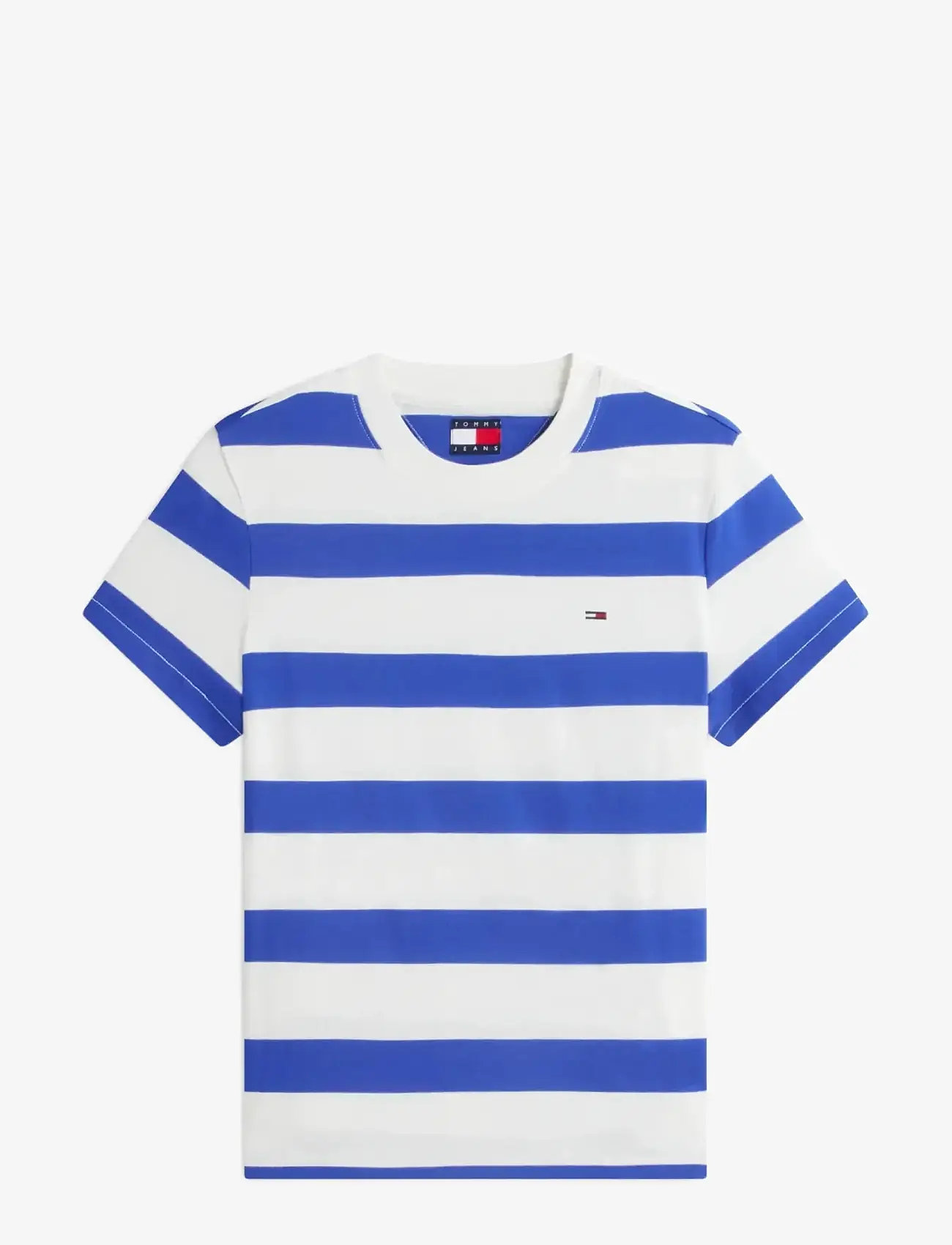 Tommy Jeans - TJW REG S FLAG JERSEY SS TEE EXT - t-särgid - noble blue   stripe - 1