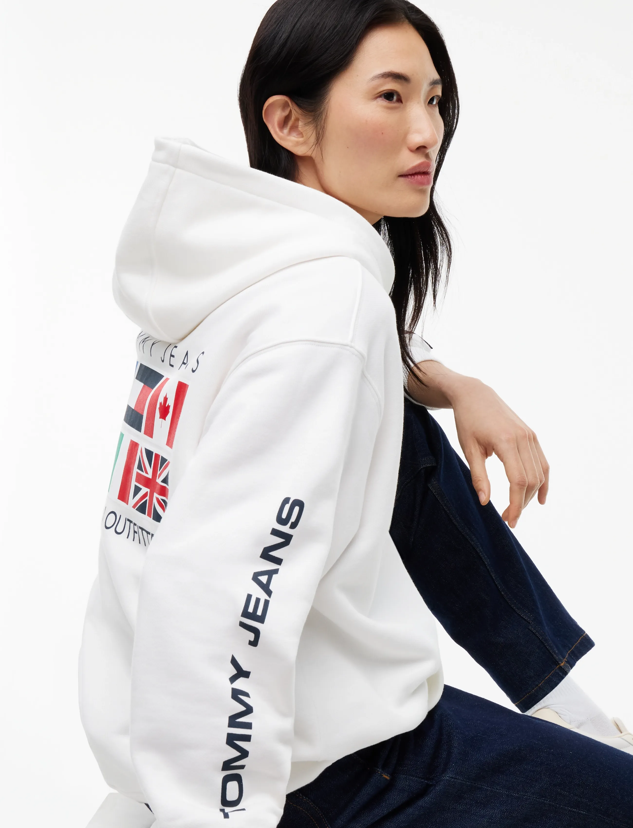Tommy Jeans - TJW OUTDOORS HOODIE - kapuzenpullover - ecru - 3