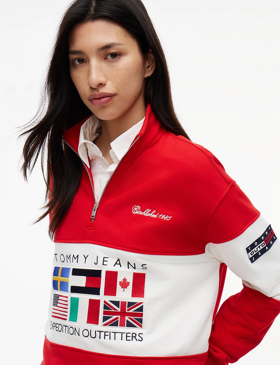Tommy Jeans - TJW OUTDOORS 1/4 ZIP - hverdags stil - scarlet flare - 3