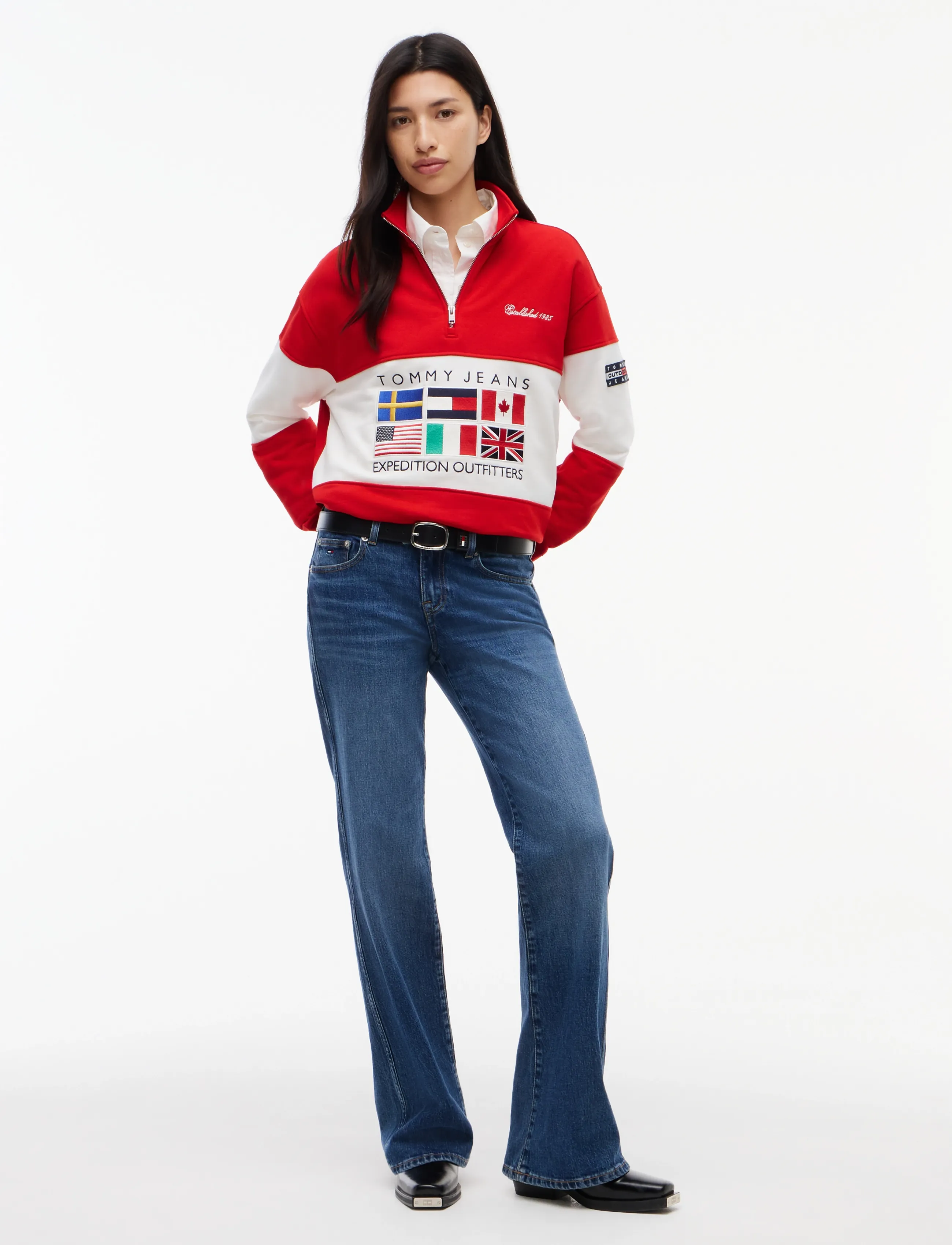 Tommy Jeans - TJW OUTDOORS 1/4 ZIP - hverdags stil - scarlet flare - 4