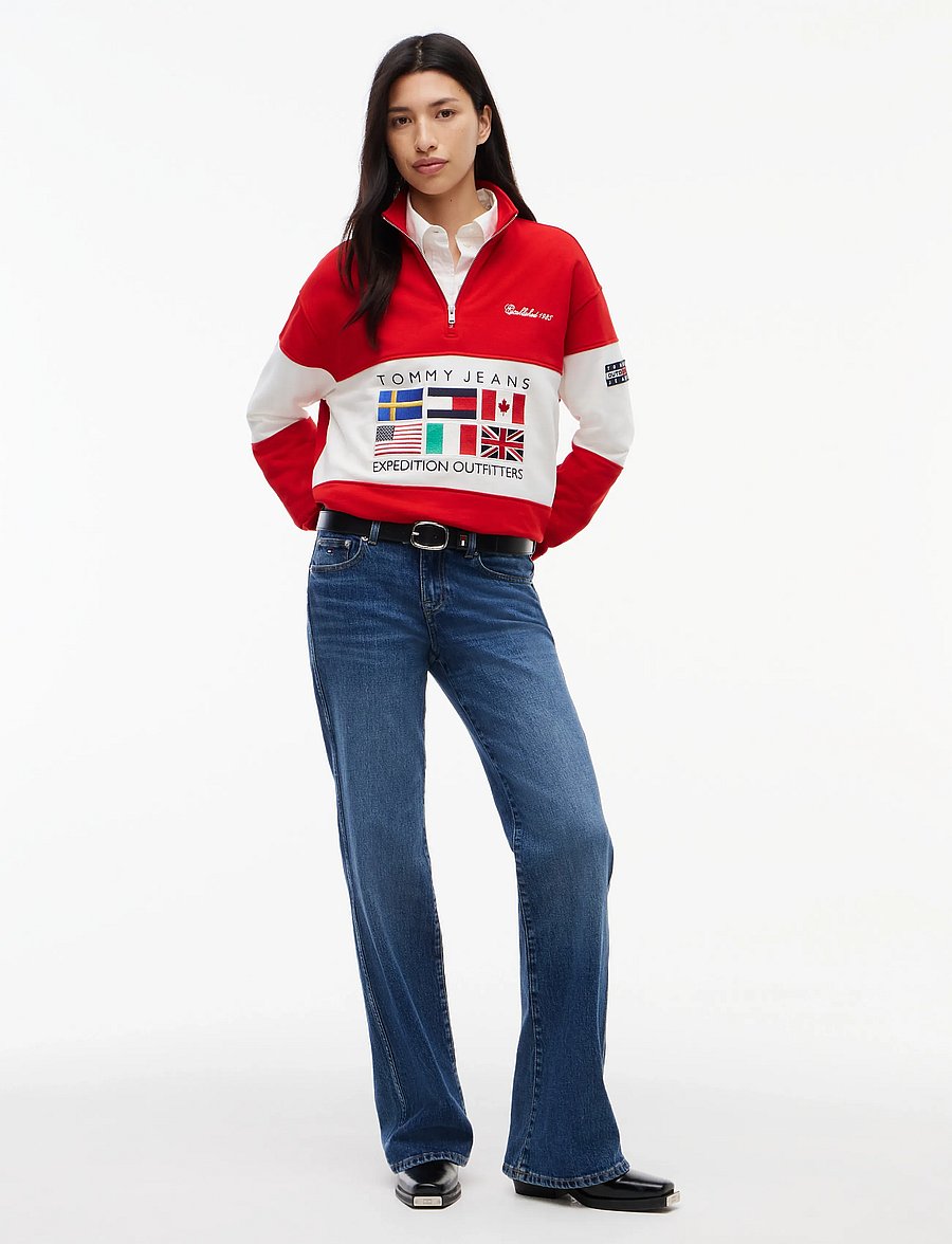 Tommy Jeans - TJW OUTDOORS 1/4 ZIP - hverdags stil - scarlet flare - 4