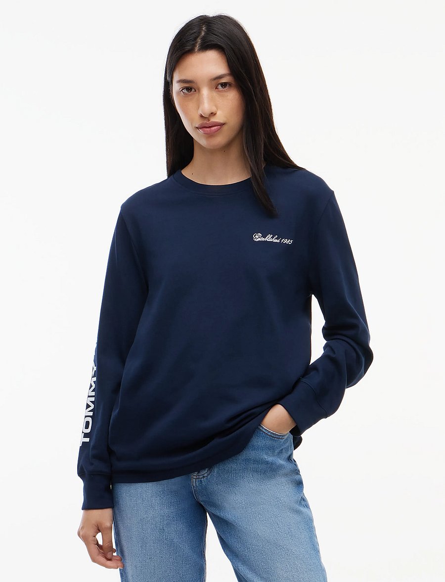 Tommy Jeans - TJW OUTDOORS TEE - hverdags stil - dark blue - 0