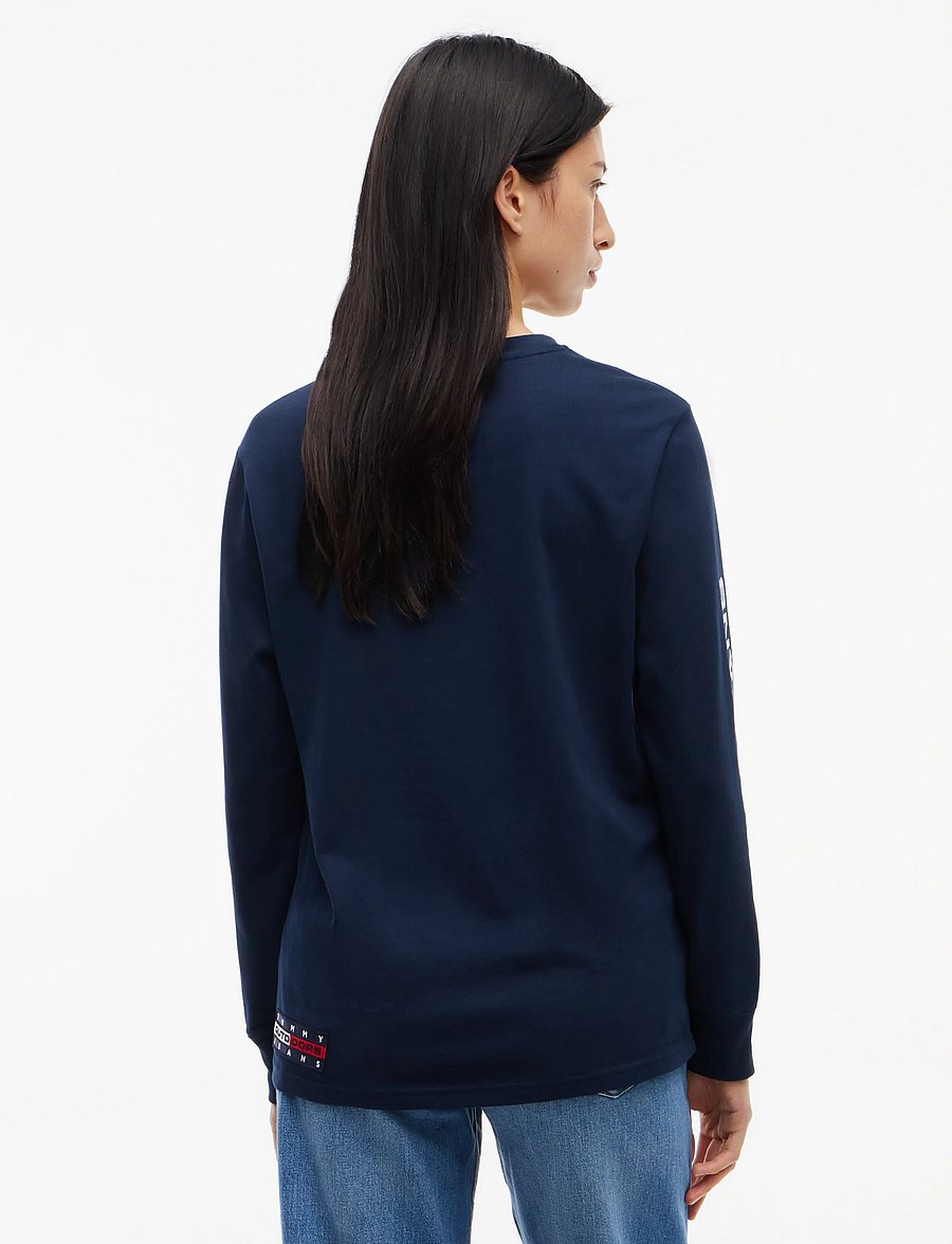 Tommy Jeans - TJW OUTDOORS TEE - hverdags stil - dark blue - 2
