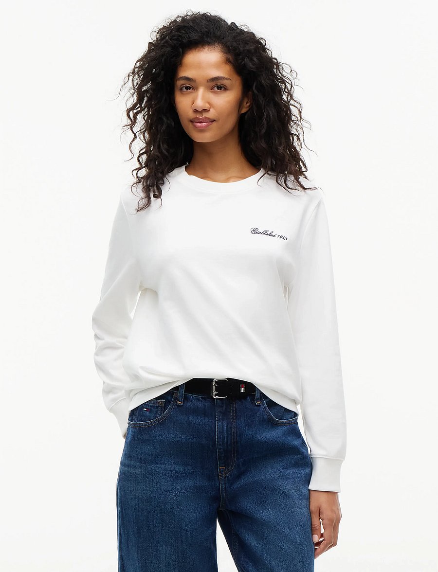 Tommy Jeans - TJW OUTDOORS TEE - sweatshirts - ecru - 0