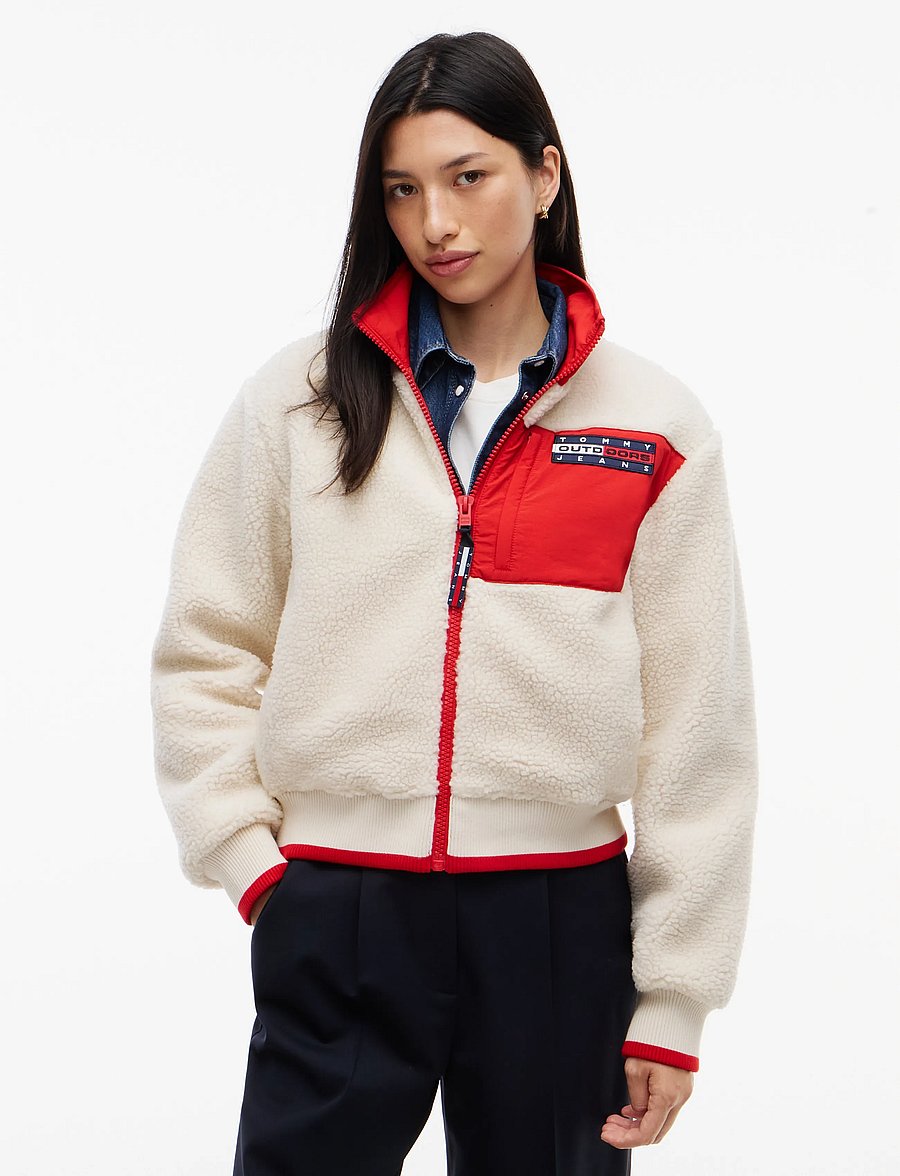 Tommy Jeans - TJW OUTDOORS FLEECE ZIP JACKET - fleece & midlayer - off white - 0