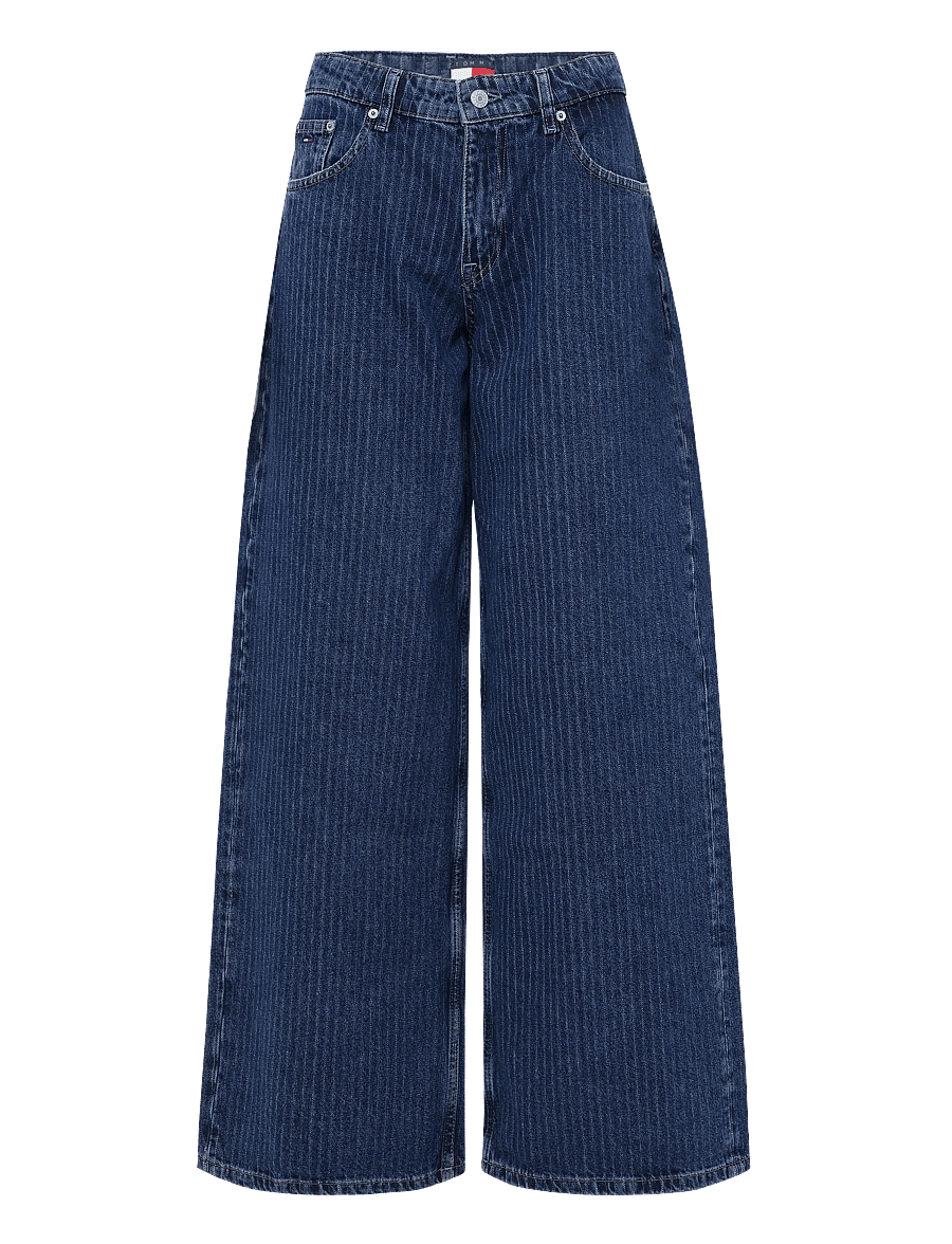 Tommy Jeans - DAISY LOW RISE LOOSE DJ6055 - hosen mit weitem bein - denim dark - 1