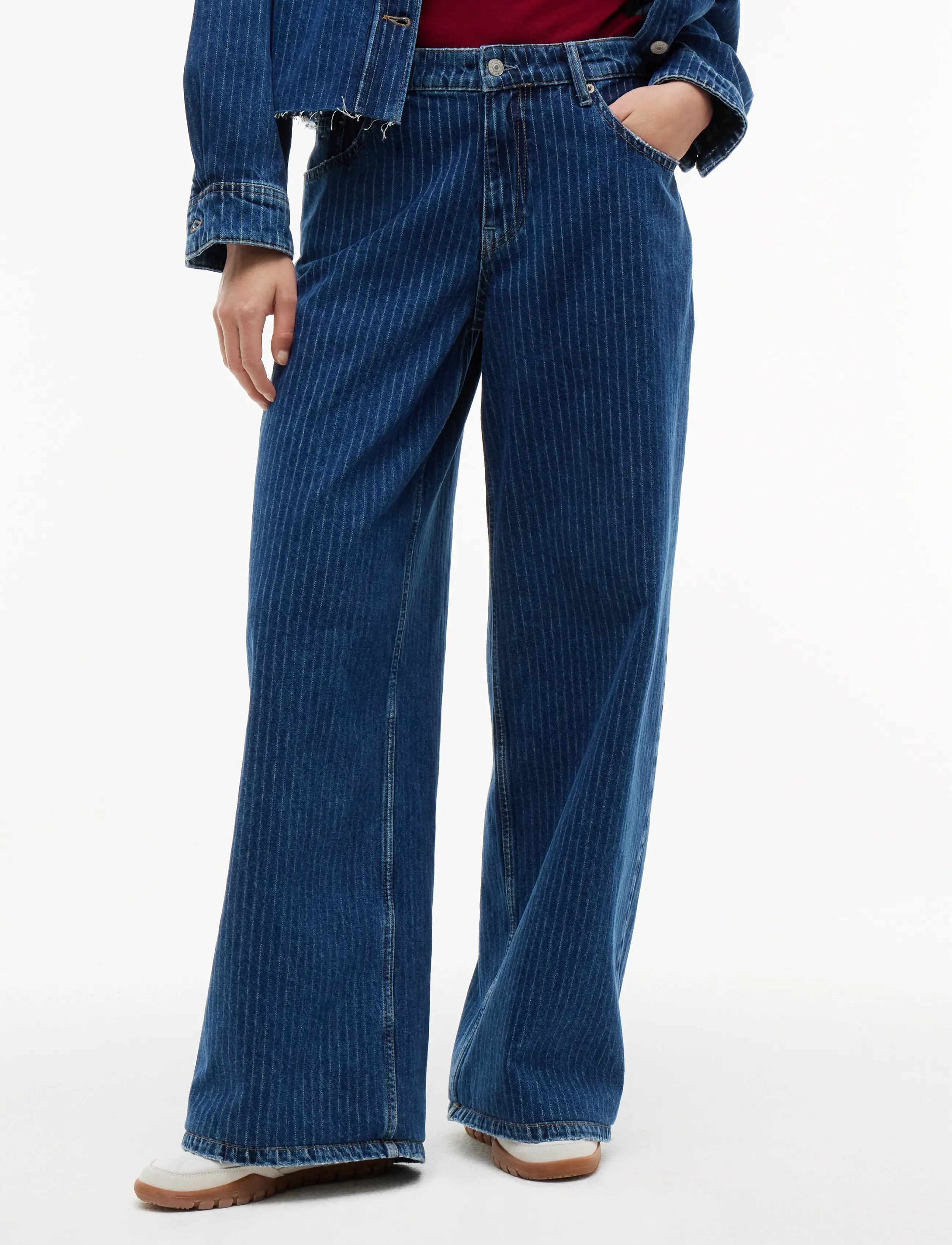 Tommy Jeans DAISY  LOW RISE LOOSE DJ6055 - Wide leg jeans - DENIM DARK / navy