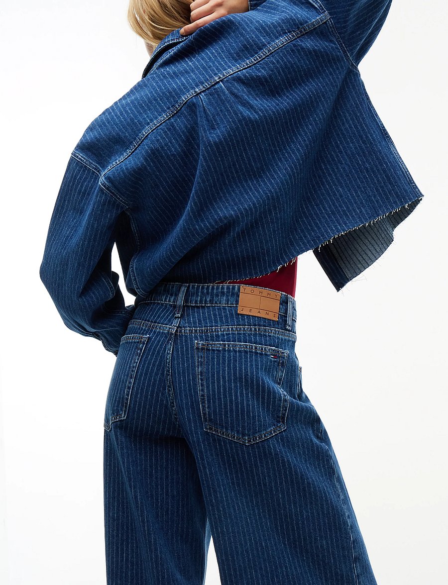 Tommy Jeans - DAISY LOW RISE LOOSE DJ6055 - hosen mit weitem bein - denim dark - 5