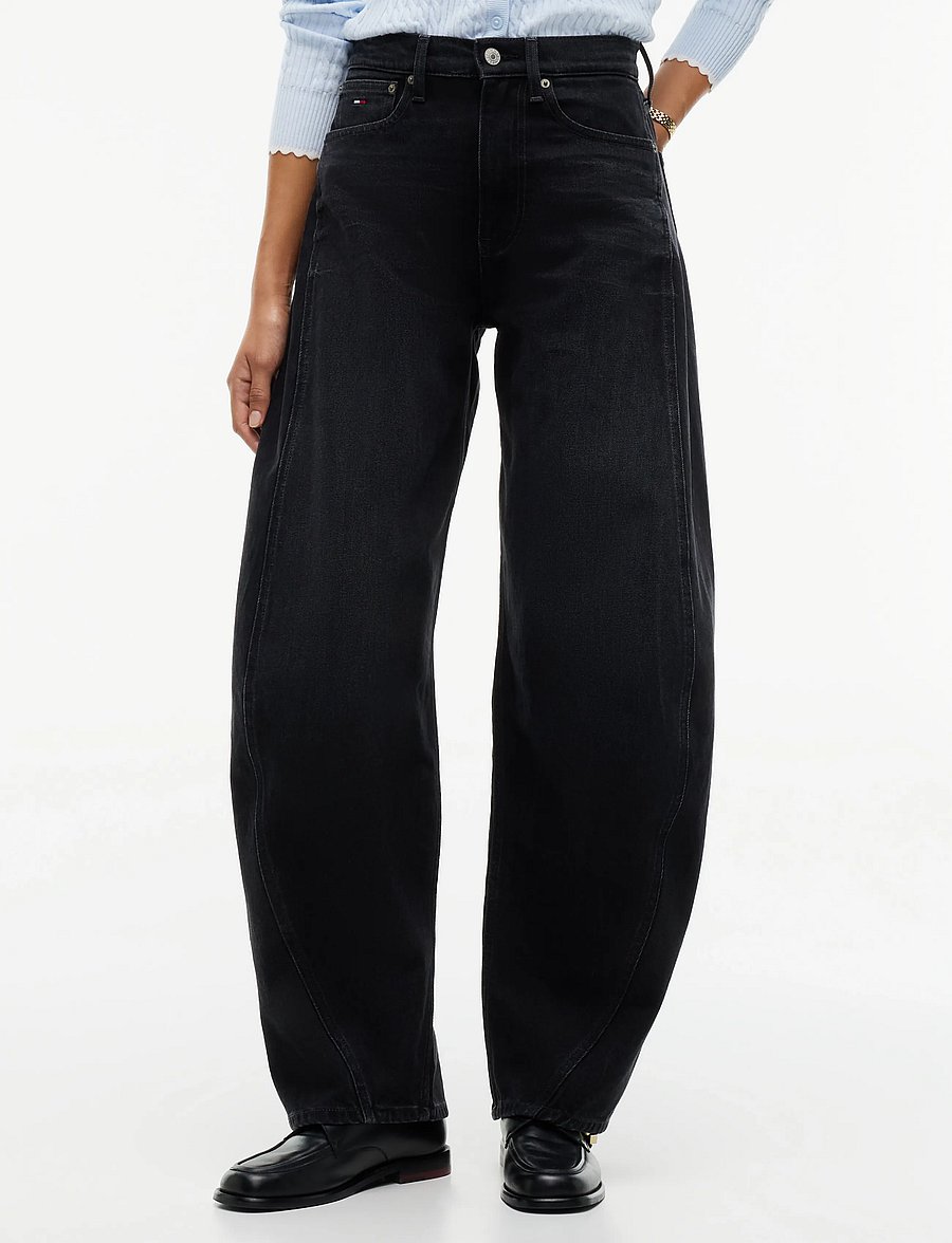 Tommy Jeans - ELLA HIGH RISE BARREL DJ5181 - barrel-teksad - denim black - 0