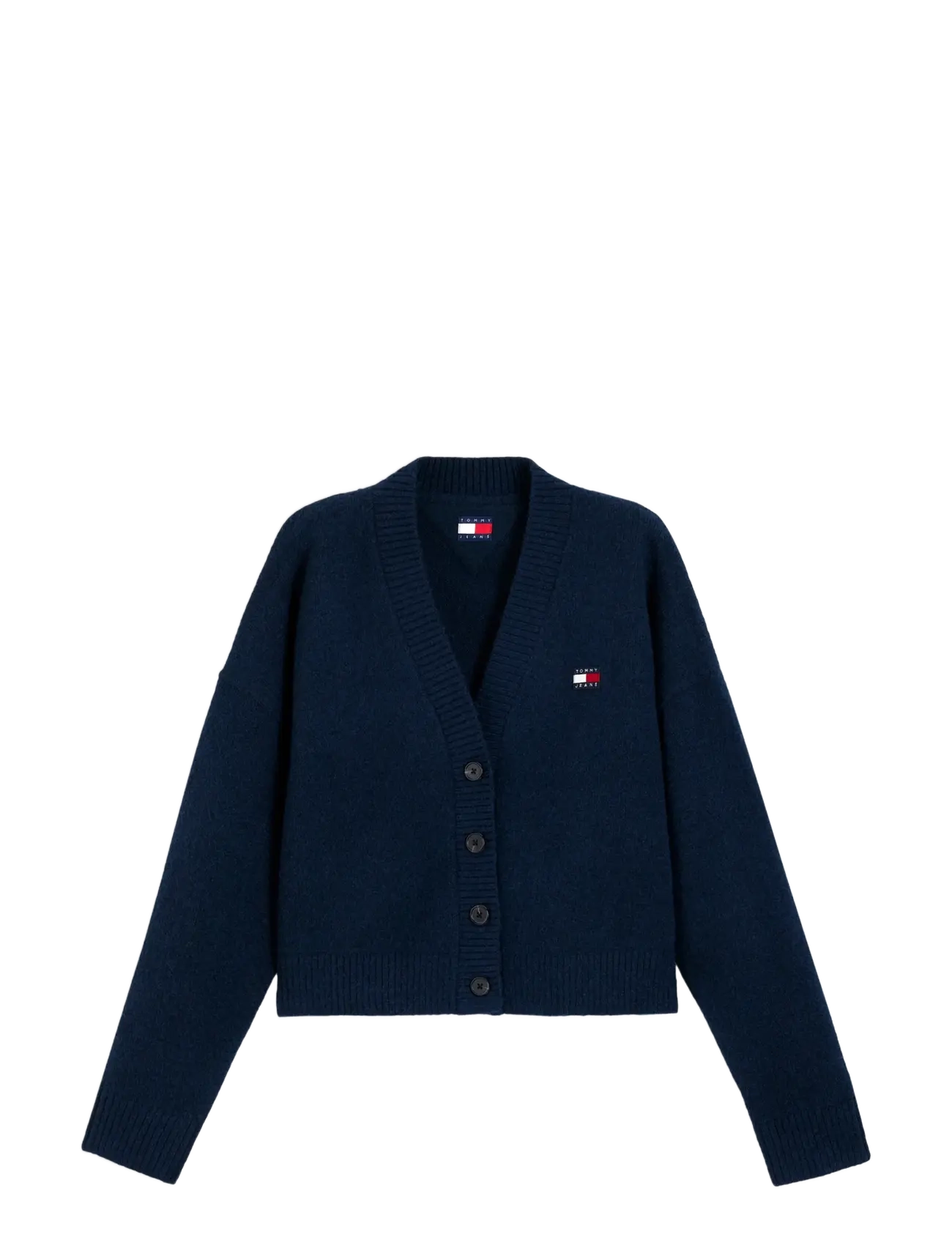 Tommy Jeans - TJW FLUFFY BADGE CARDIGAN EXT - strickjacken - dark blue - 1