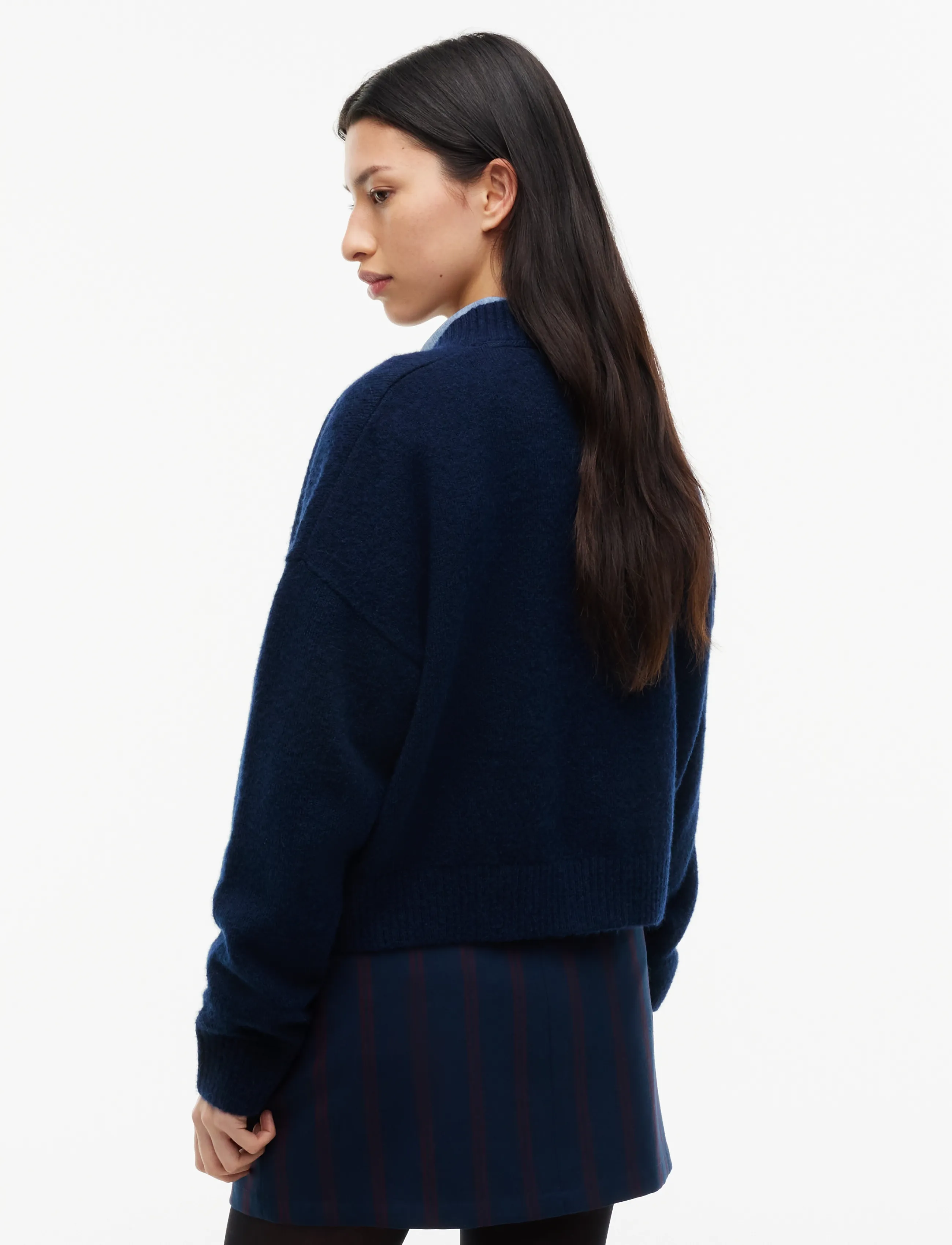 Tommy Jeans - TJW FLUFFY BADGE CARDIGAN EXT - strickjacken - dark blue - 2
