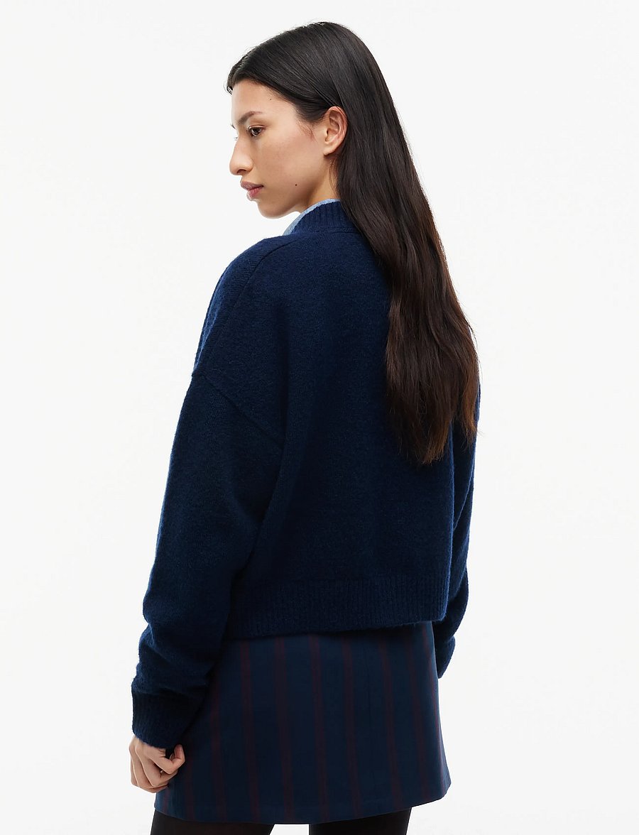 Tommy Jeans - TJW FLUFFY BADGE CARDIGAN EXT - strickjacken - dark blue - 2