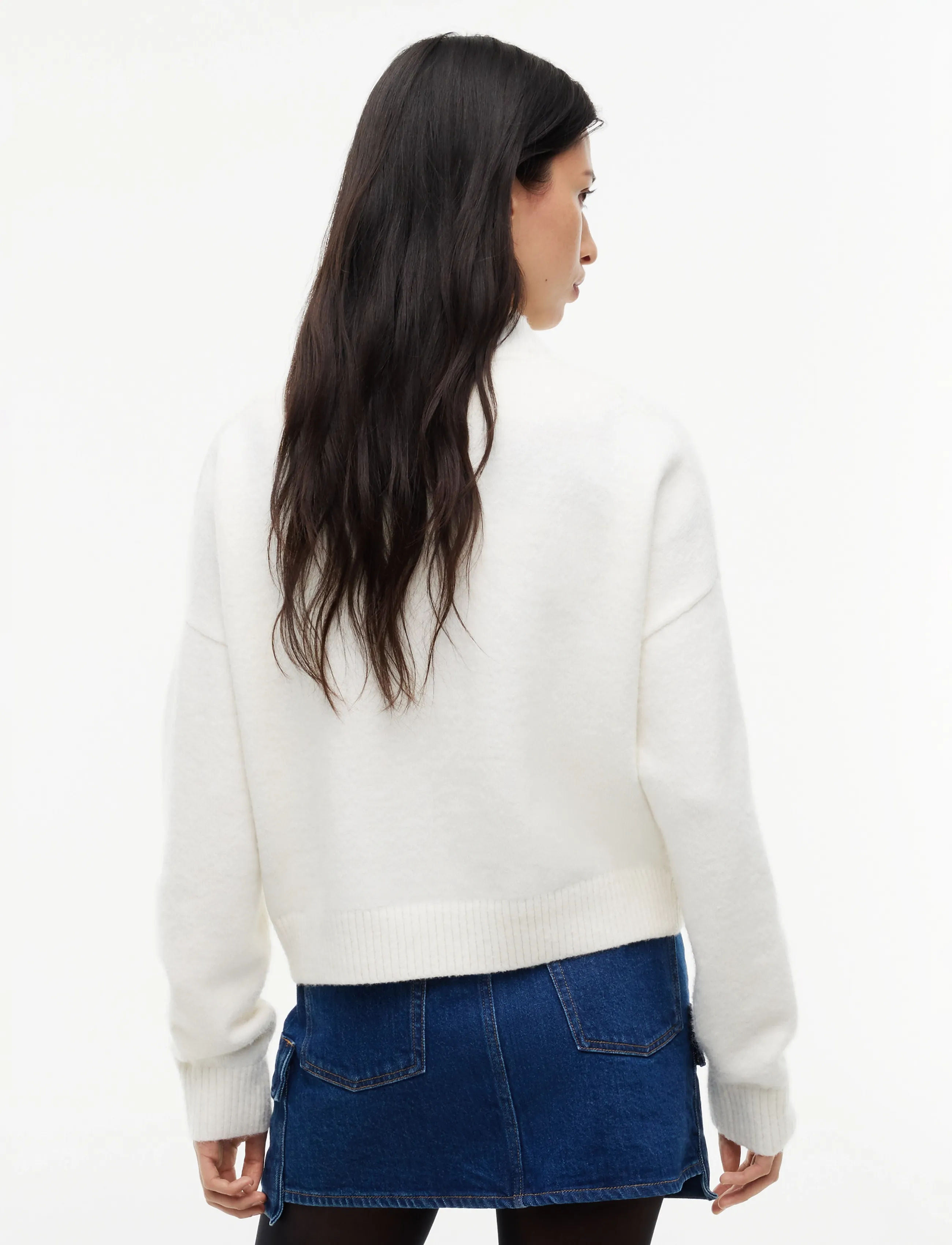 Tommy Jeans - TJW FLUFFY BADGE CARDIGAN EXT - strickjacken - off white - 2