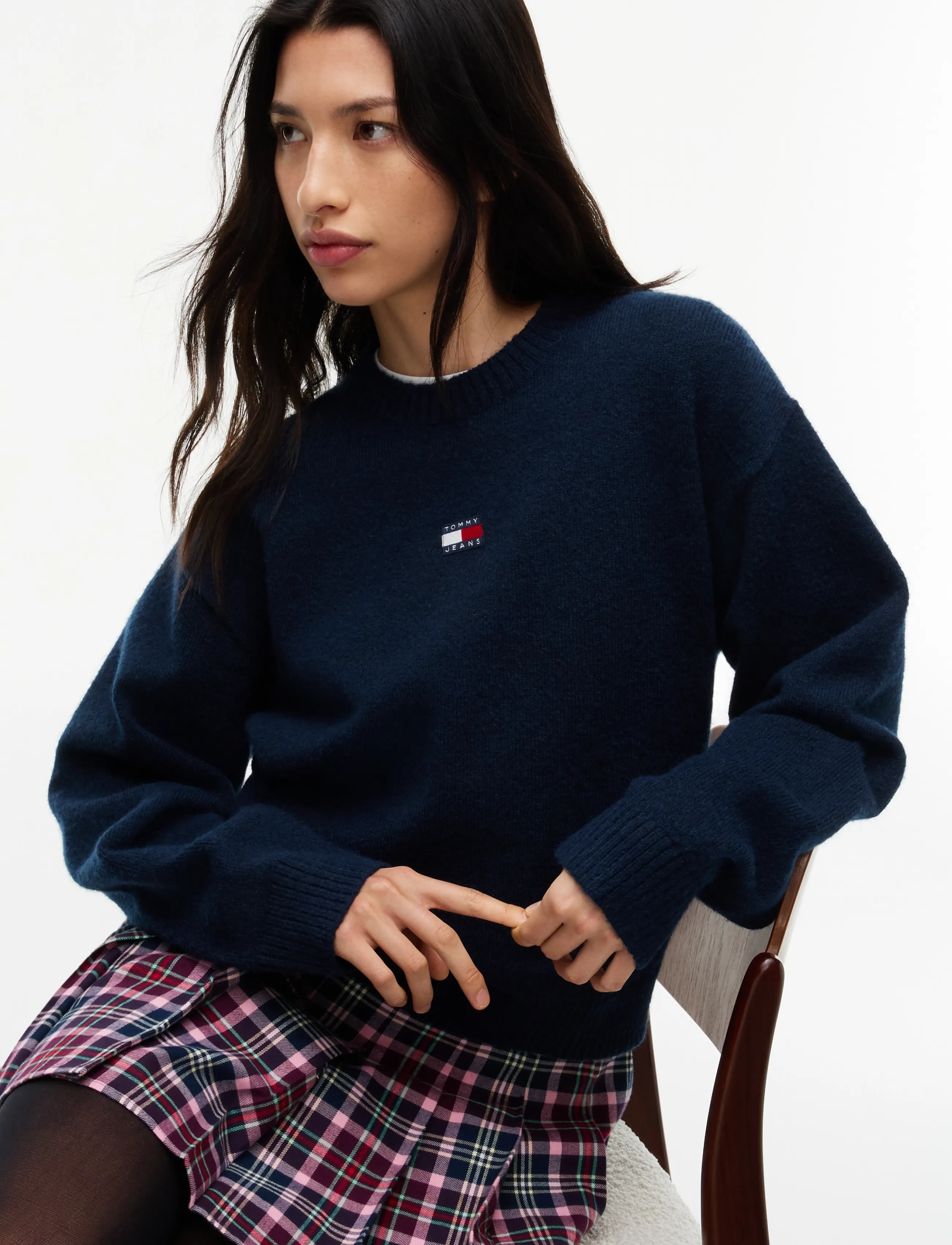 Tommy Jeans - TJW FLUFFY BADGE SWEATER EXT - pullover - dark blue - 3