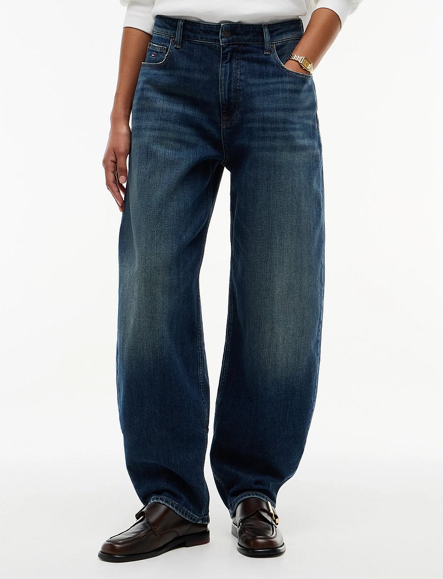 Tommy Jeans - JEANIE BALLOON DJ5152 - barrel-teksad - denim dark - 0