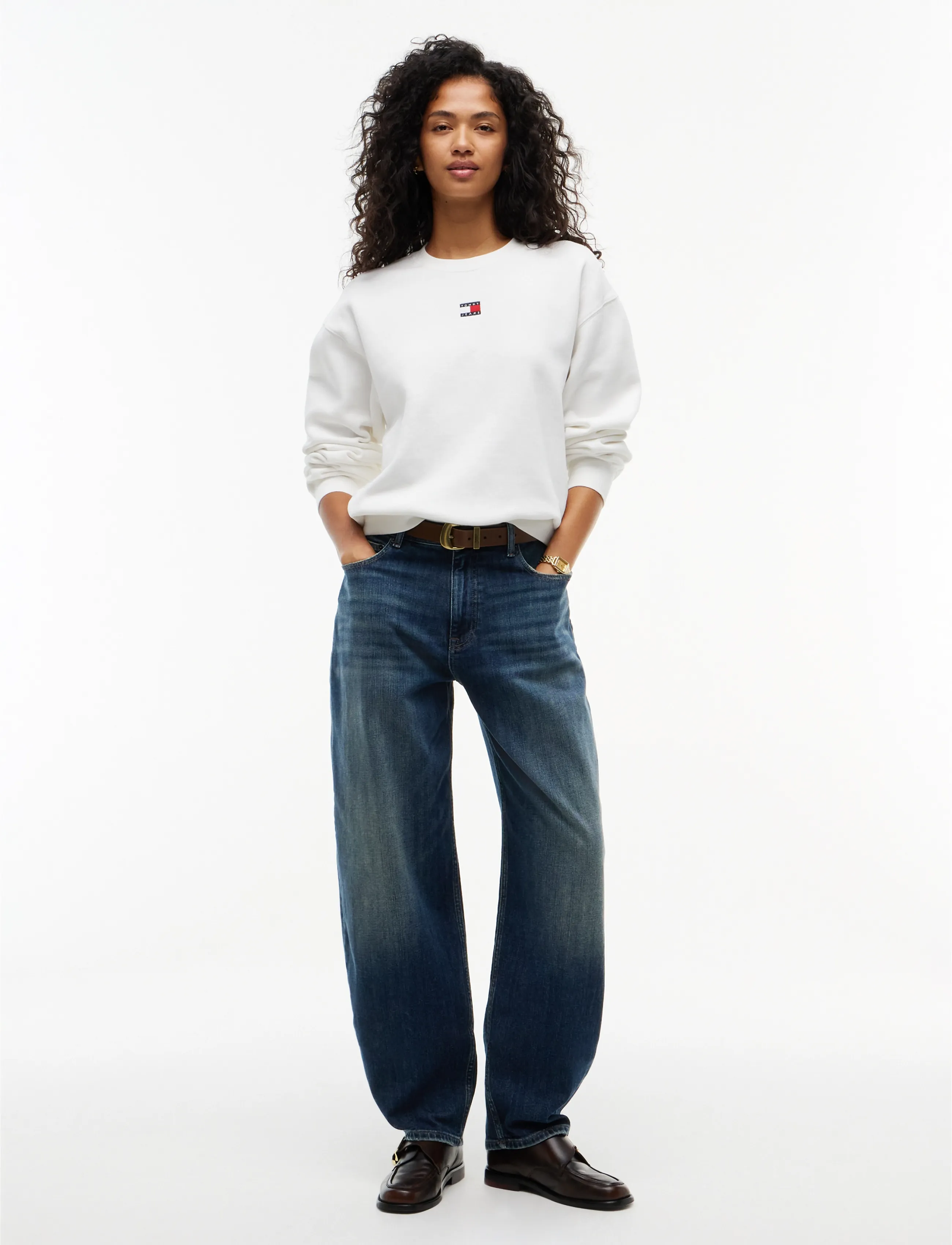 Tommy Jeans - JEANIE BALLOON DJ5152 - barrel jeans - denim dark - 4