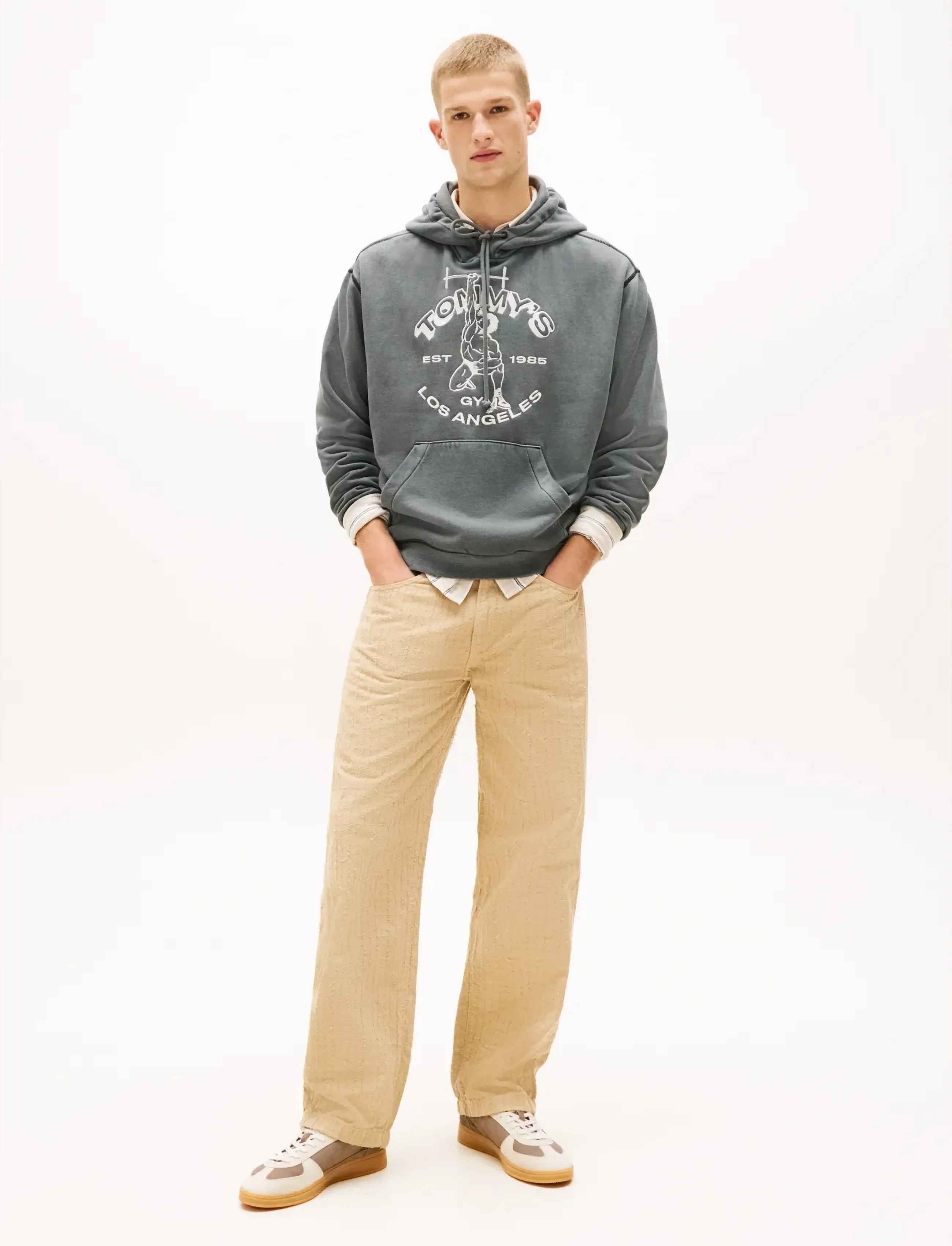 Tommy Jeans THE GREENWiCH EDGE SUEDE - Laisvalaikio batai - NEWSPRINT / beige