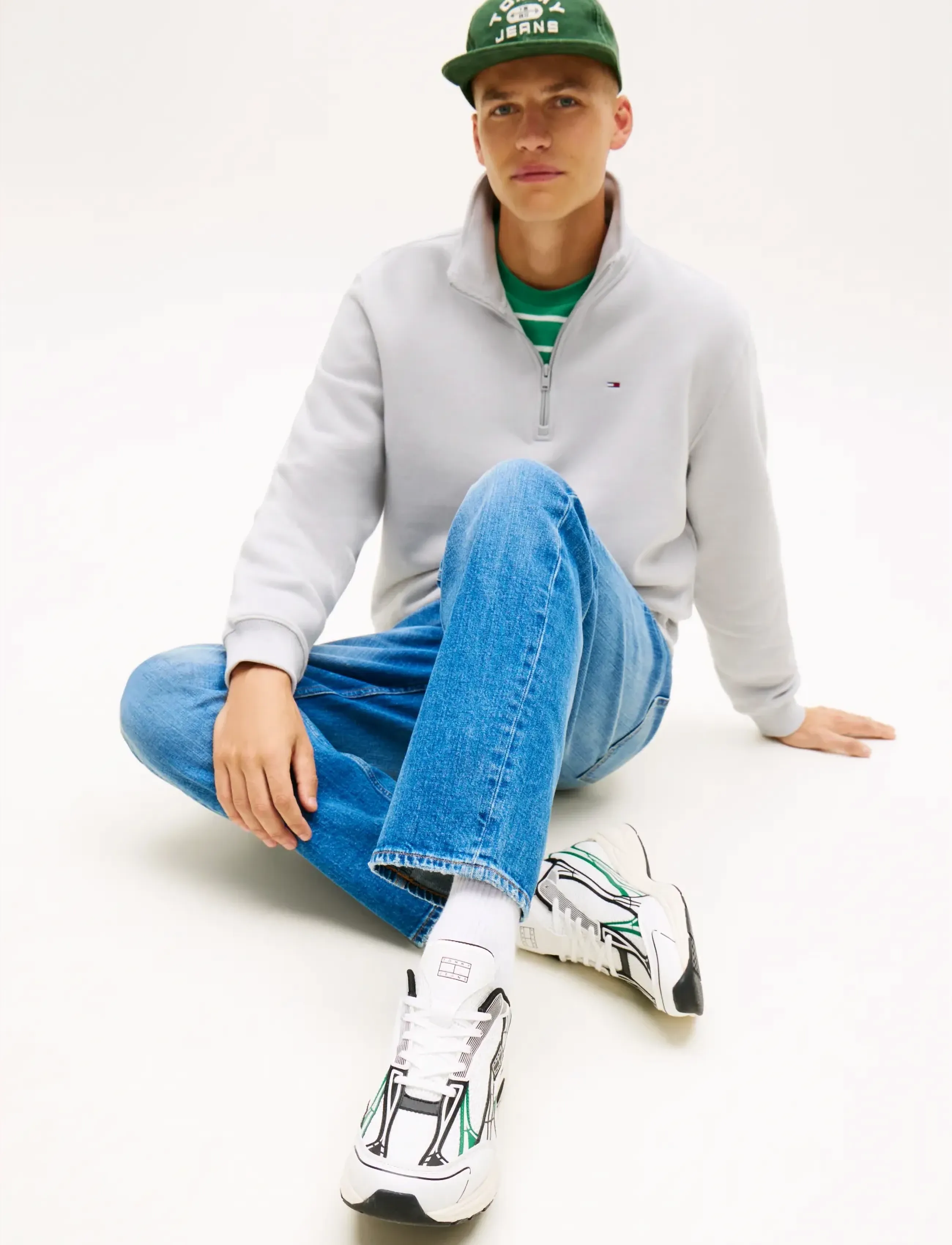 Tommy Jeans ARCHIVE 25 - Laisvalaikio batai - ECRU DEEP PINE / white