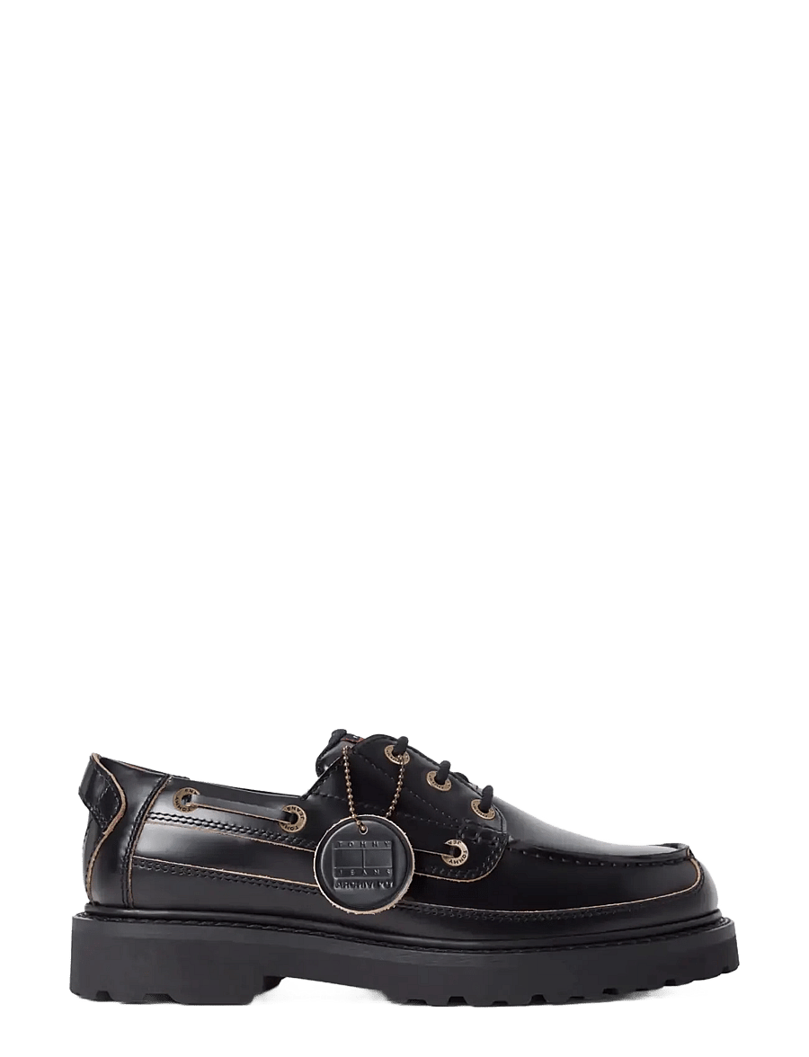Tommy Jeans - ARCHIVE 01 BOAT SHOE LTHR - shop efter stil - black - 1
