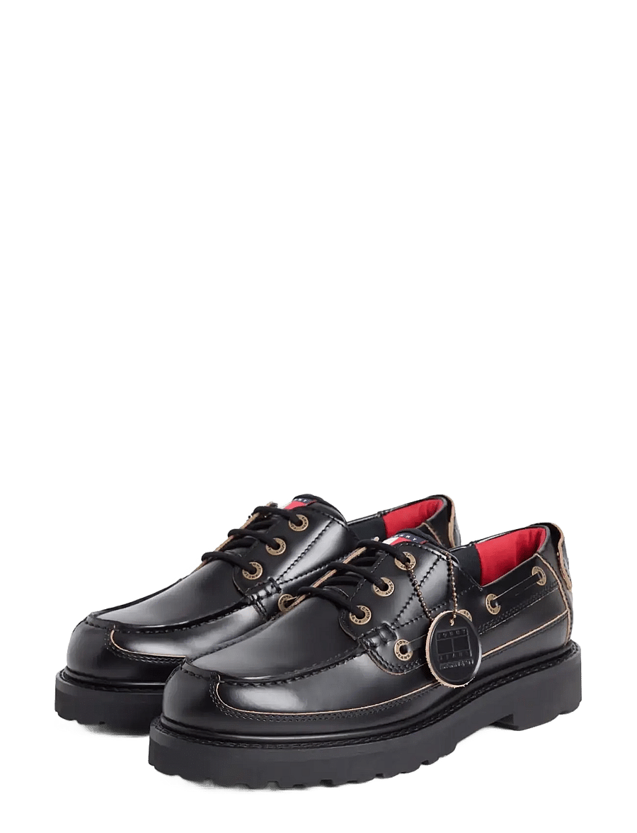 Tommy Jeans - ARCHIVE 01 BOAT SHOE LTHR - shop efter stil - black - 2
