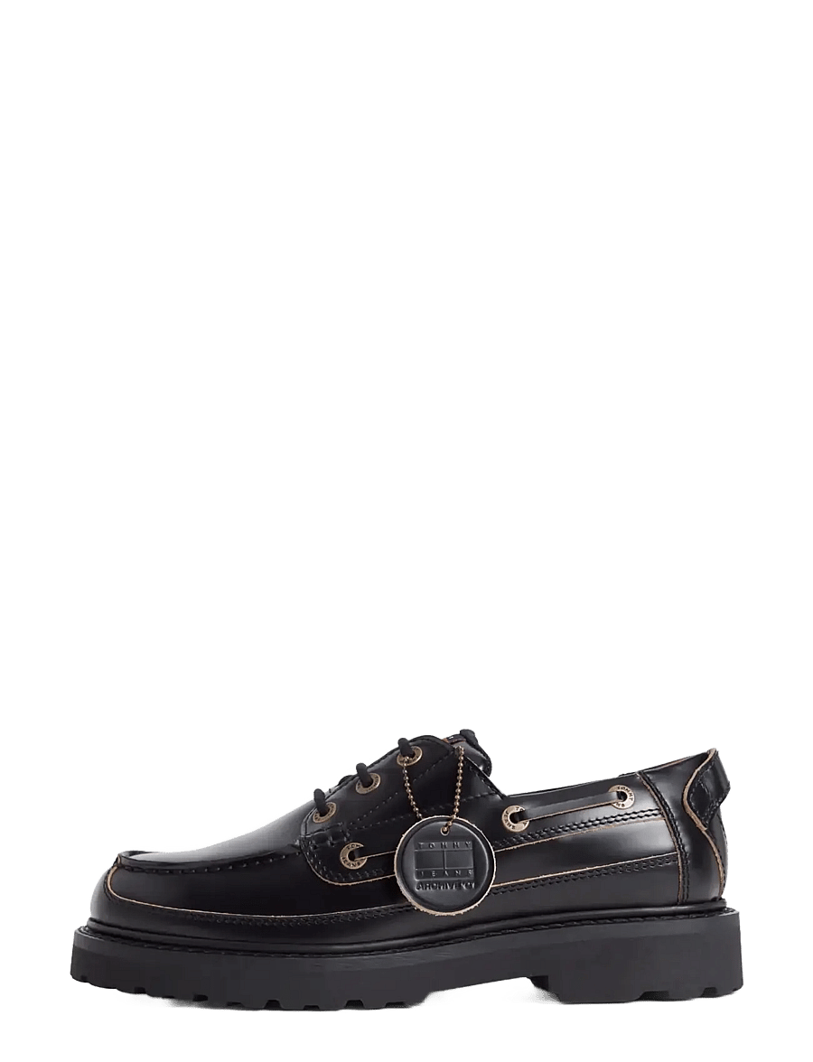 Tommy Jeans - ARCHIVE 01 BOAT SHOE LTHR - shop efter stil - black - 3