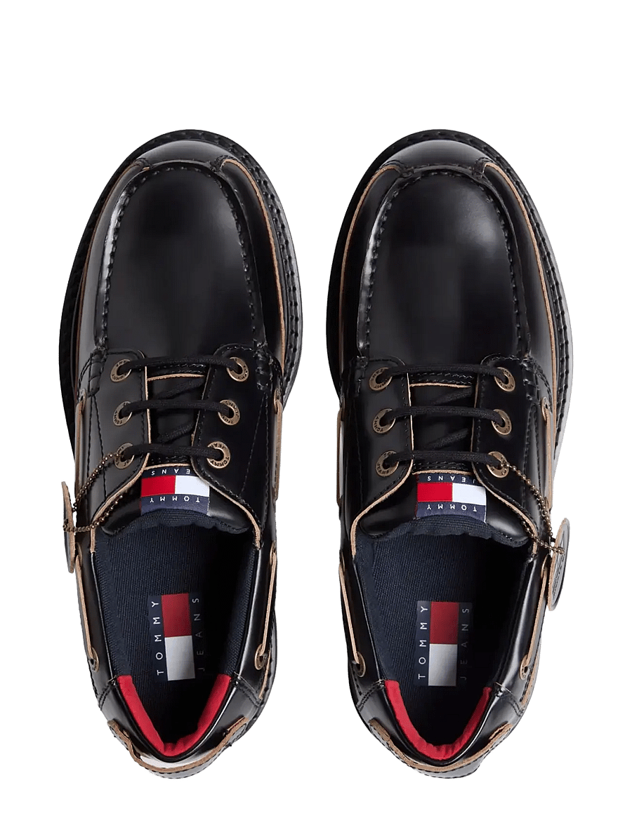 Tommy Jeans - ARCHIVE 01 BOAT SHOE LTHR - shop efter stil - black - 5