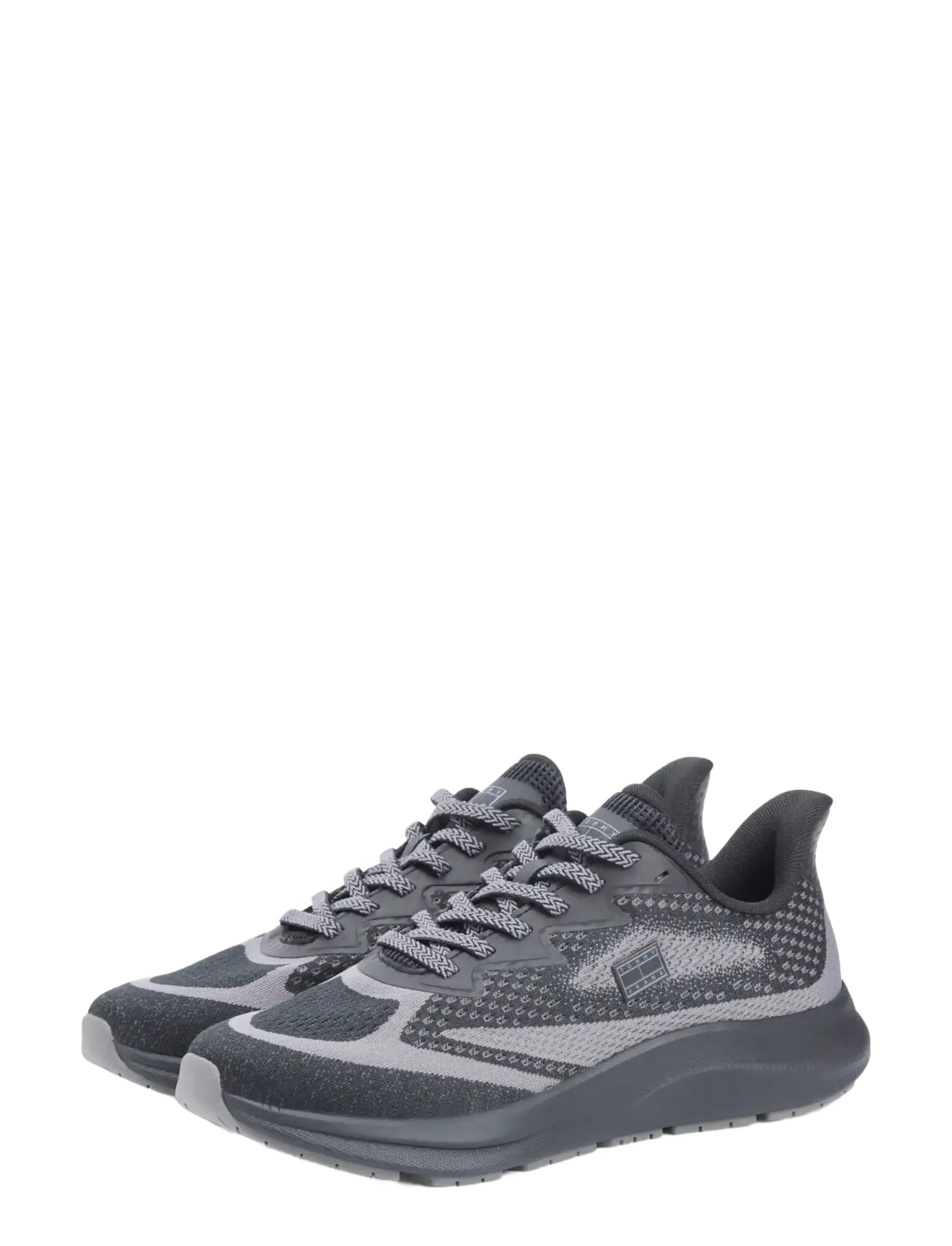 Tommy Jeans - RUNNER KNITTED - lave sneakers - black - 1