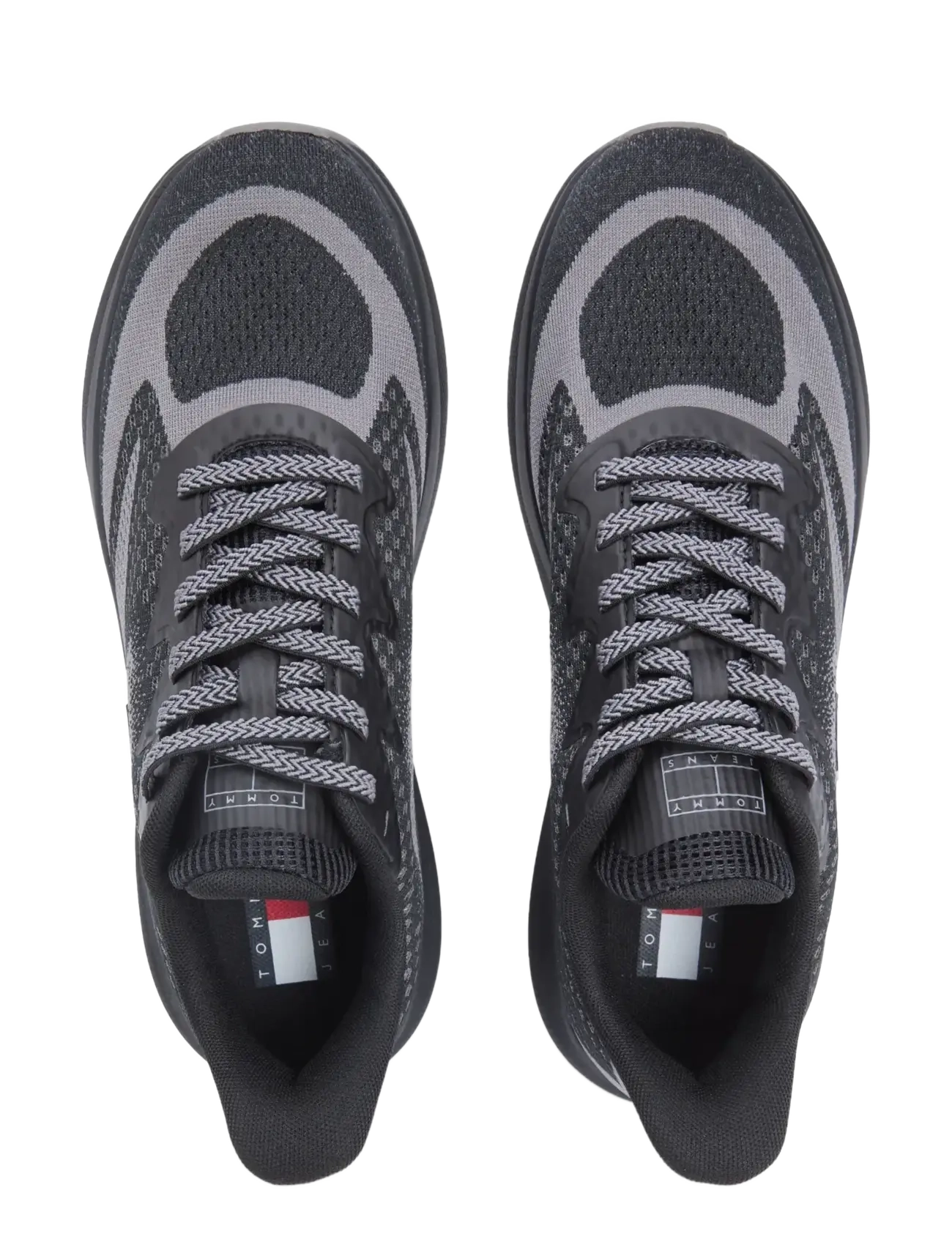 Tommy Jeans - RUNNER KNITTED - lave sneakers - black - 3
