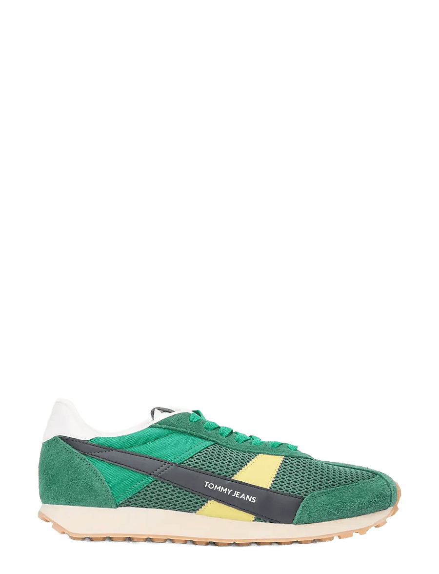 Tommy Jeans - RETRO RUNNER ARCHIVE OPEN MESH - laag sneakers - shadow pine - 0