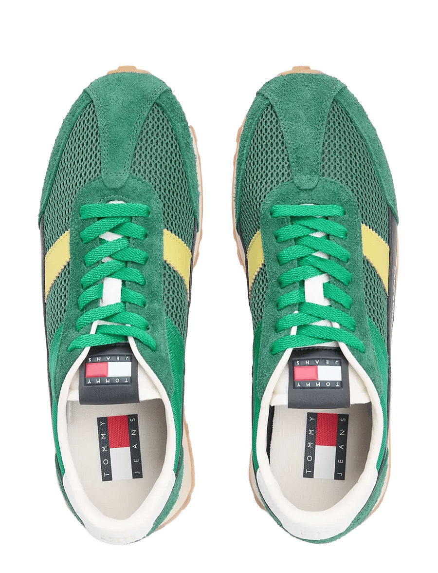 Tommy Jeans - RETRO RUNNER ARCHIVE OPEN MESH - laag sneakers - shadow pine - 3