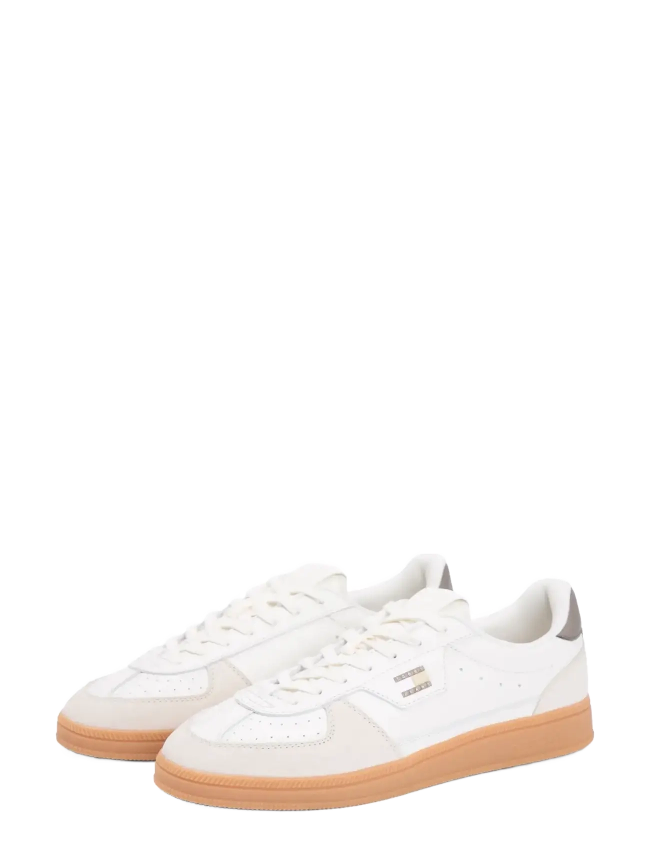 Tommy Jeans - THE GREENWICH EDGE M LEATHER - baskets basses - ivory dusty brown - 1