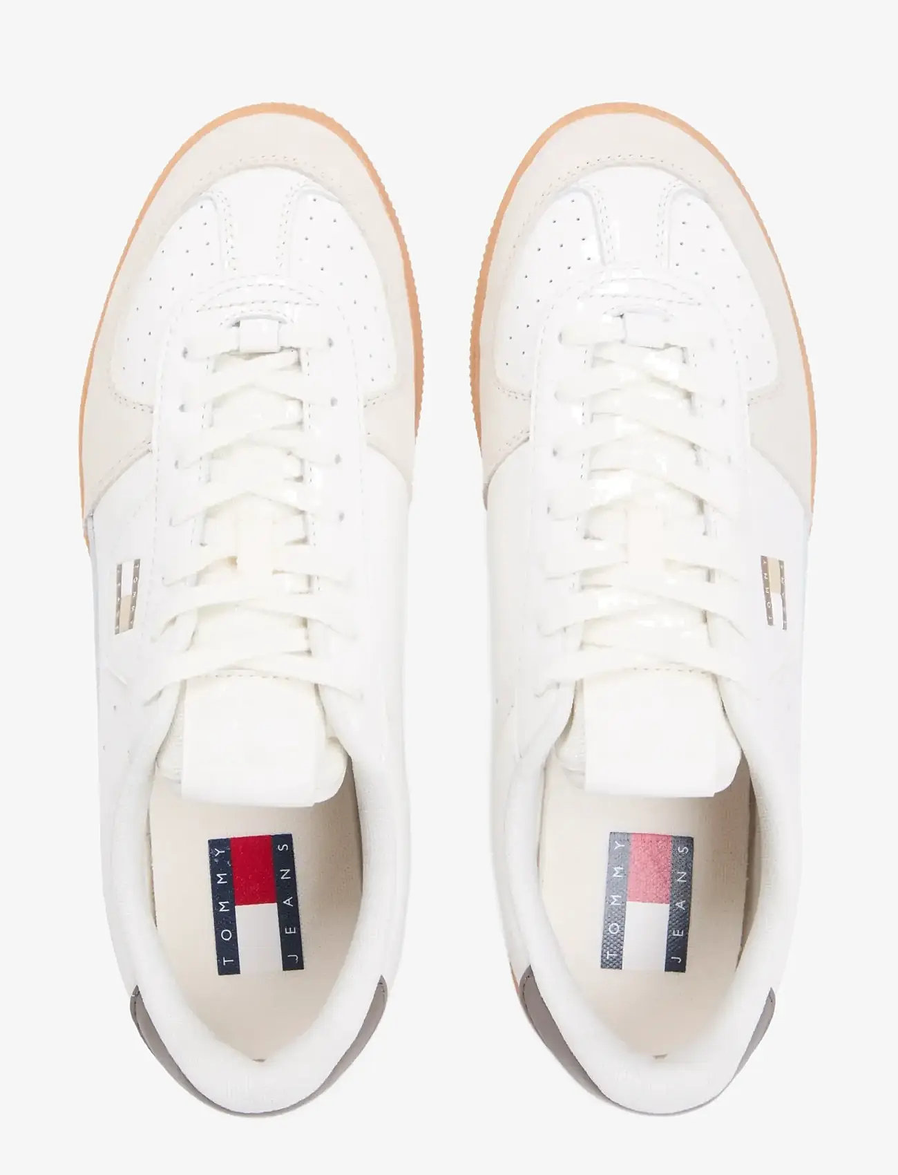 Tommy Jeans - THE GREENWICH EDGE M LEATHER - laag sneakers - ivory dusty brown - 3