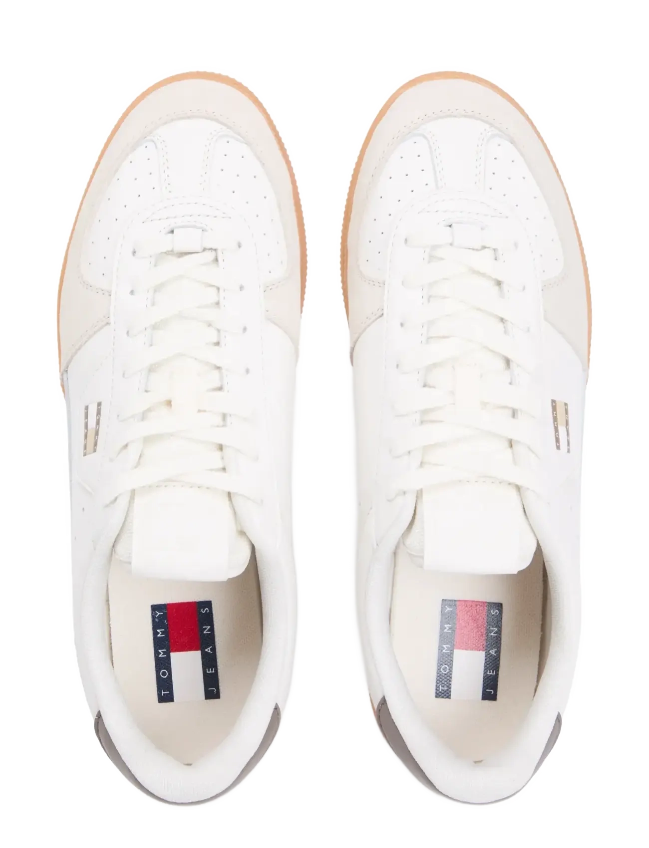 Tommy Jeans - THE GREENWICH EDGE M LEATHER - baskets basses - ivory dusty brown - 3