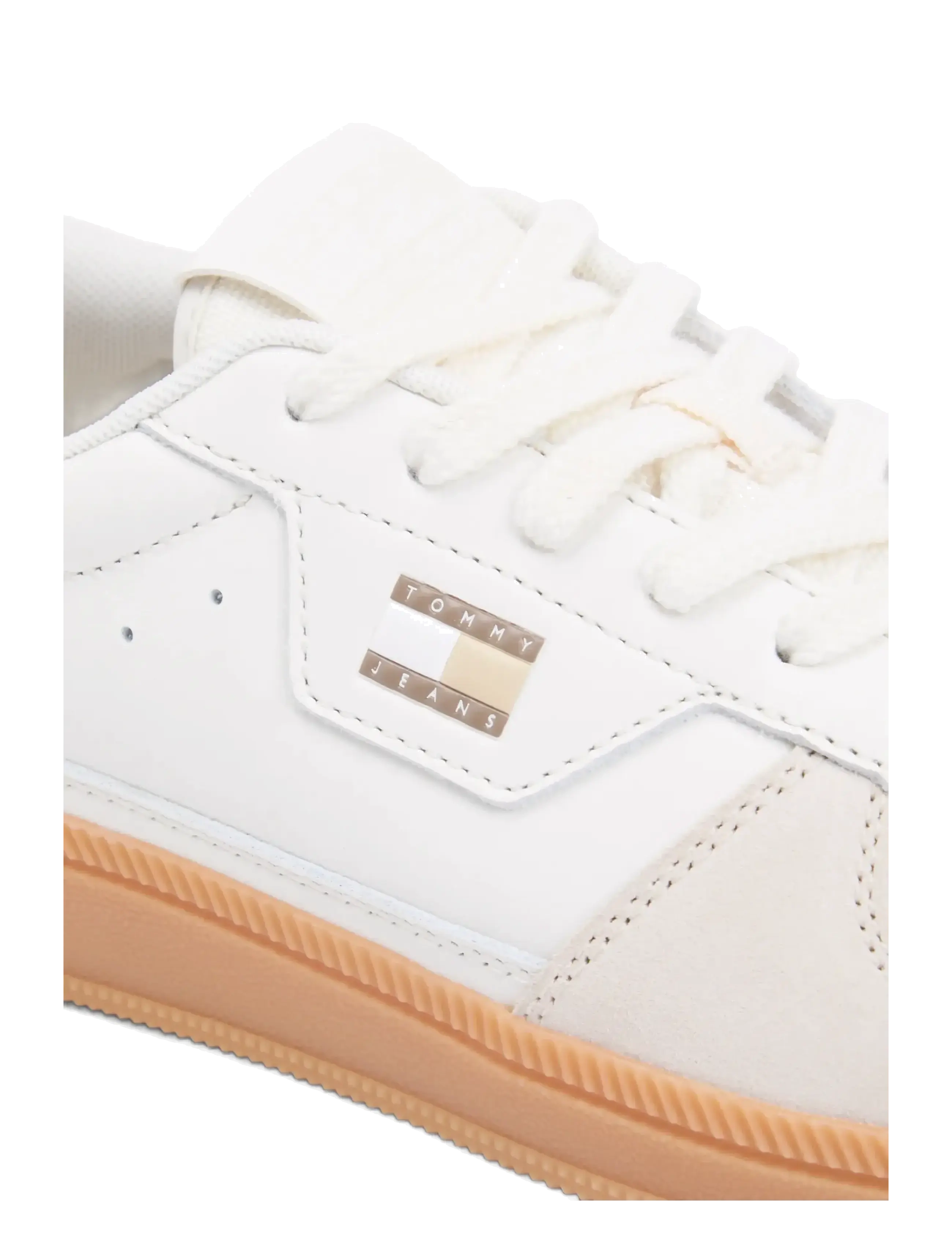 Tommy Jeans - THE GREENWICH EDGE M LEATHER - baskets basses - ivory dusty brown - 5