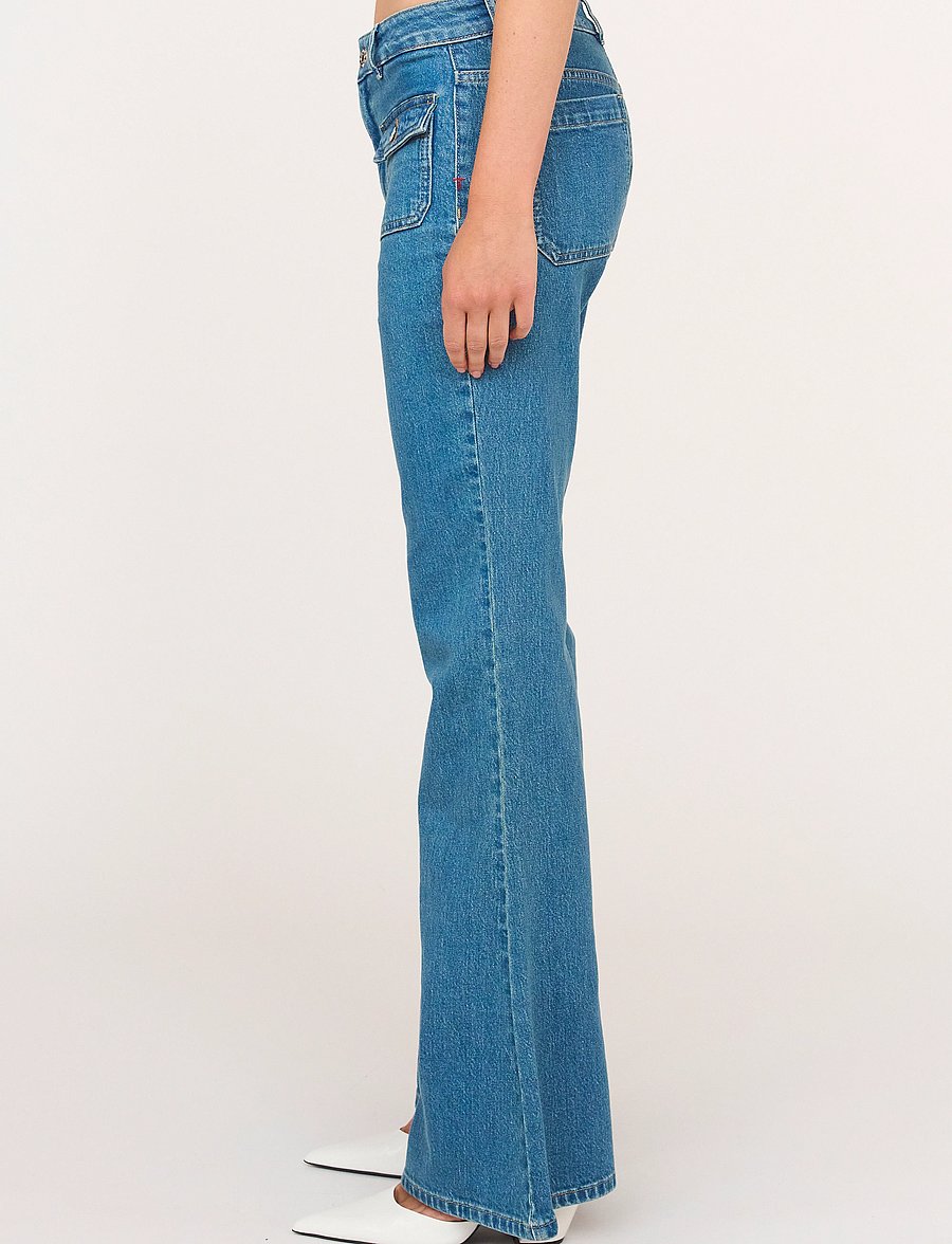 Tomorrow - TRW-Lera Jeans Wash Phoenix - schlaghosen - denim blue - 3