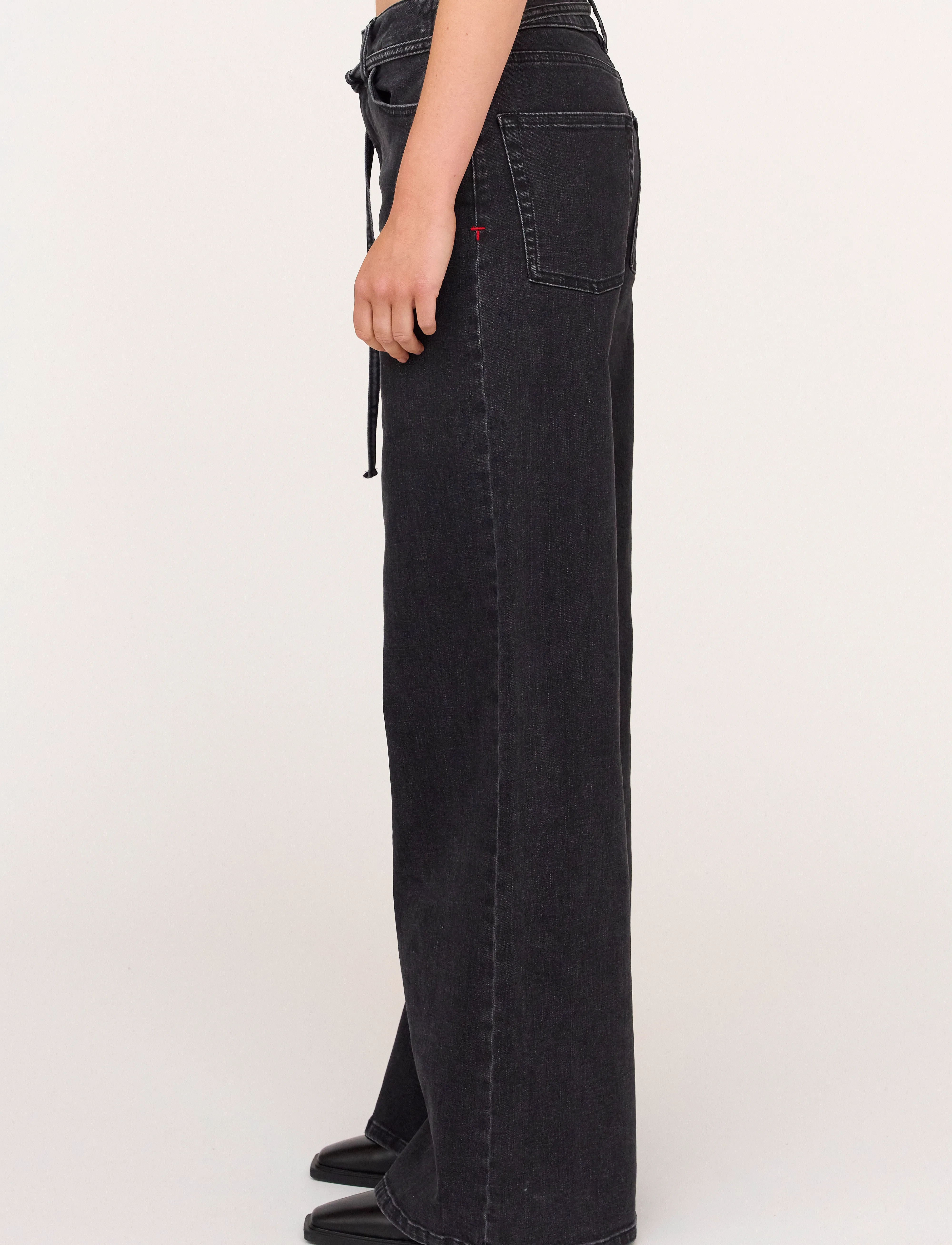 Tomorrow - TRW-Arizona Jeans Belt Original Bla - bootcut jeans - black - 3
