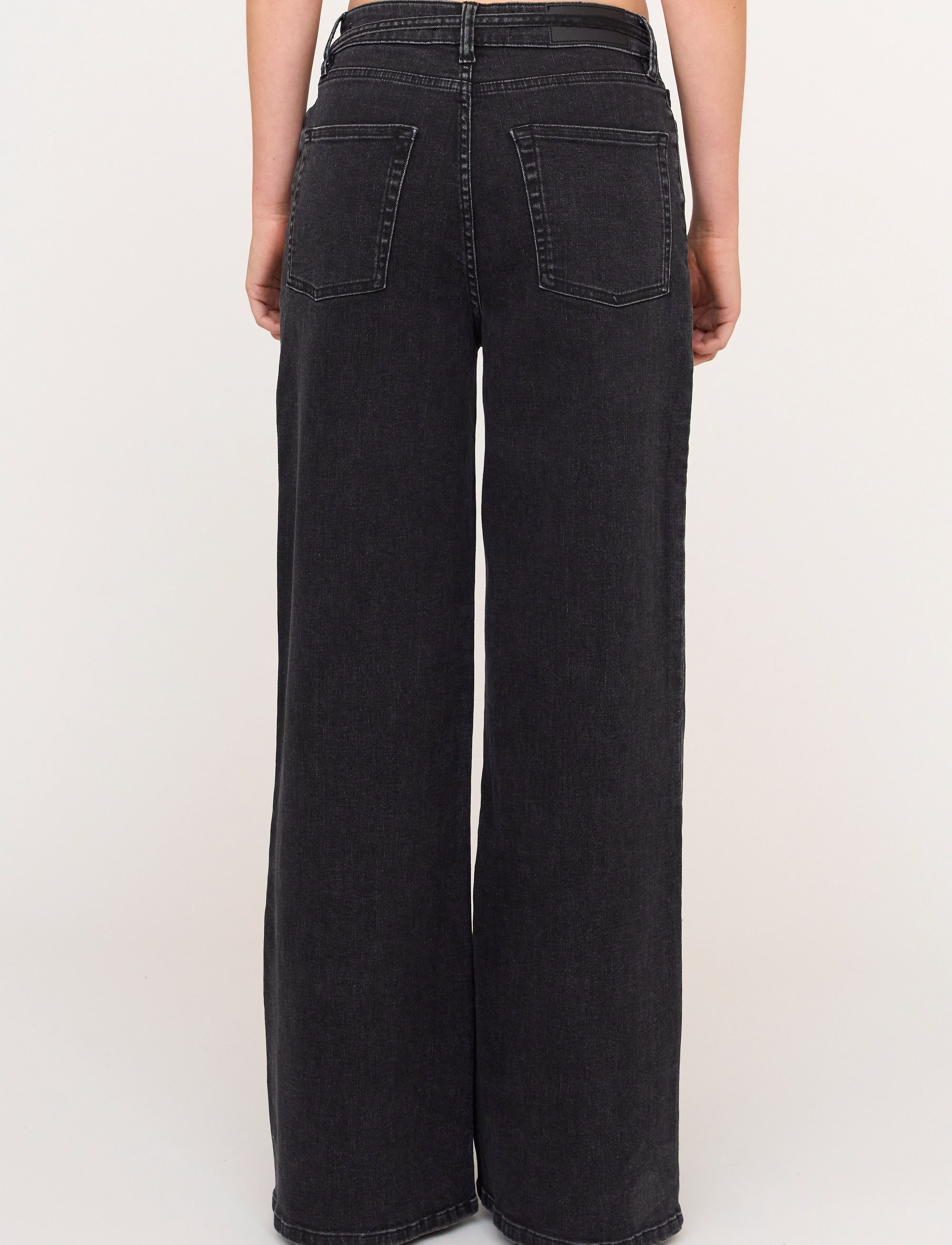 Tomorrow - TRW-Arizona Jeans Belt Original Bla - bootcut jeans - black - 4