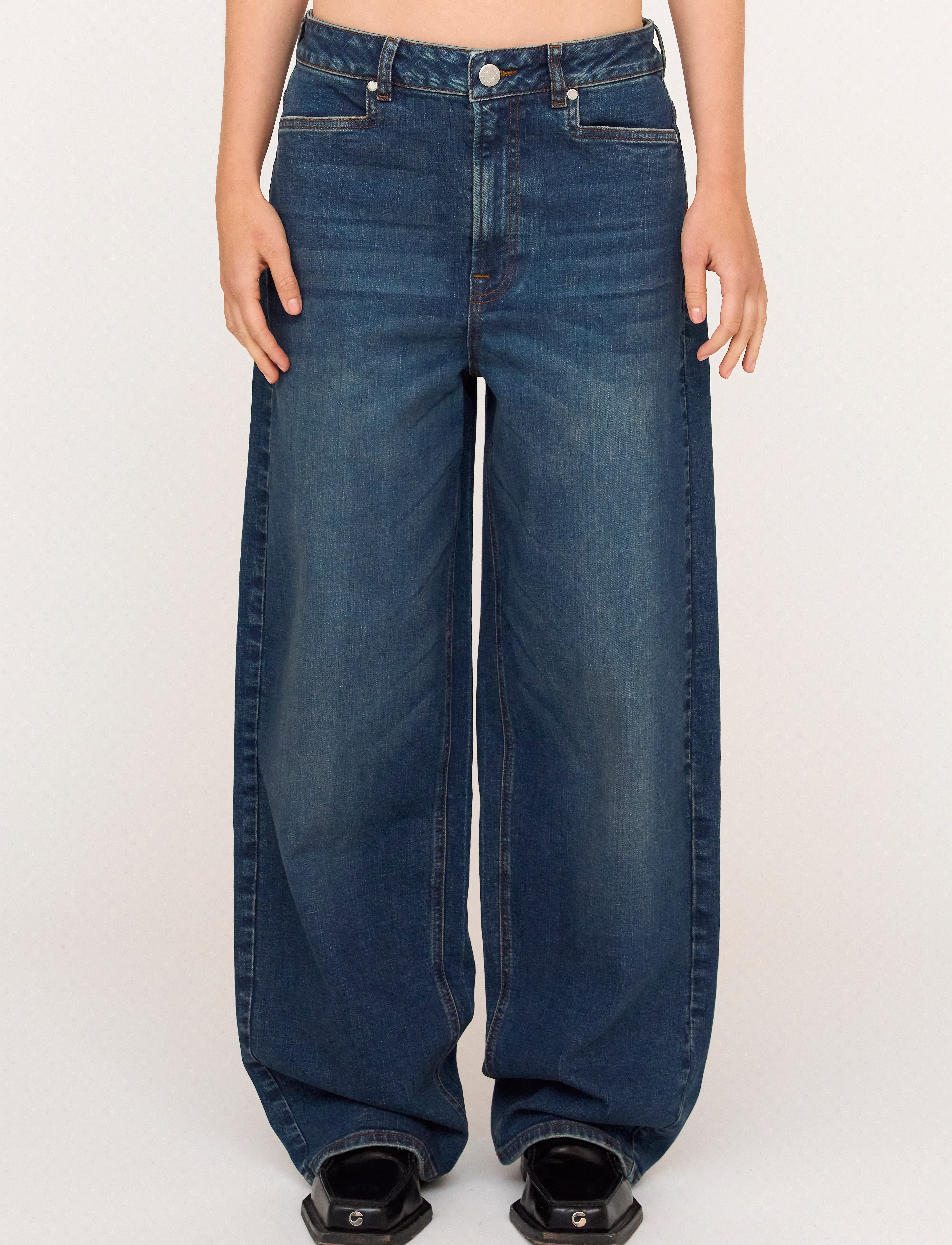Tomorrow TRW-Kaia Slung Jeans Wash Riverside - Transitional Layering - DENIM BLUE / blue