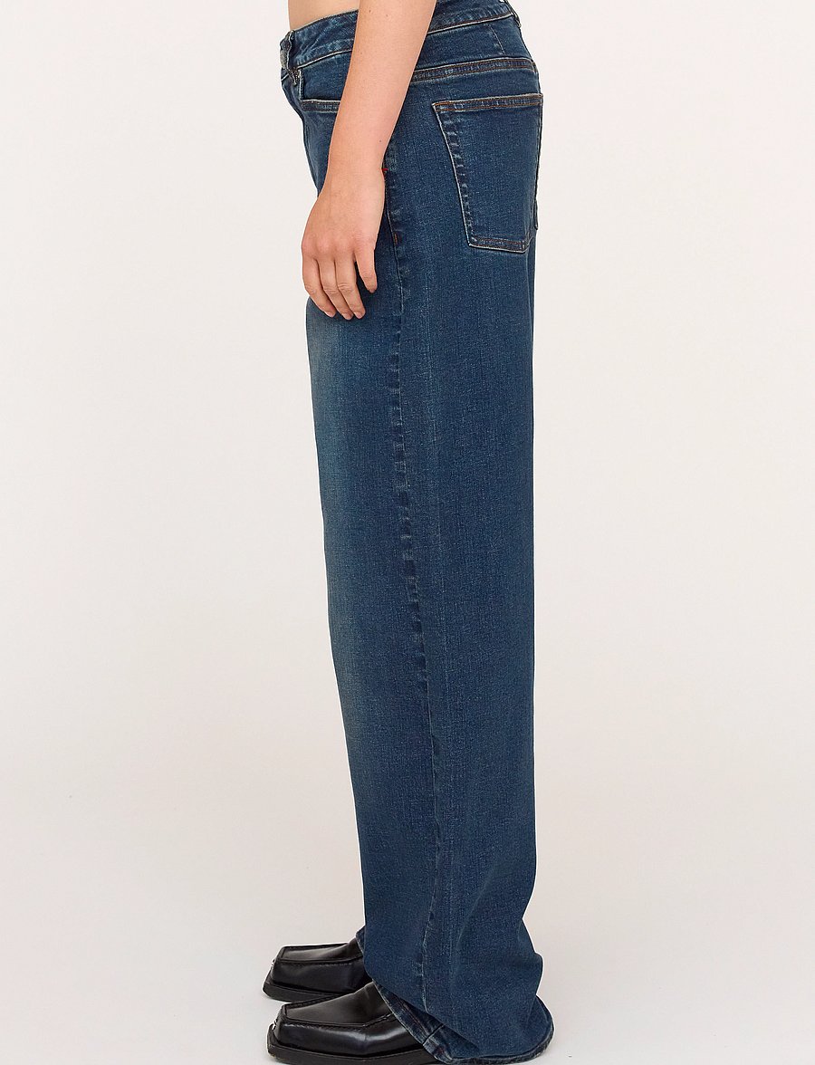 Tomorrow - TRW-Kaia Slung Jeans Wash Riverside - brede jeans - denim blue - 3