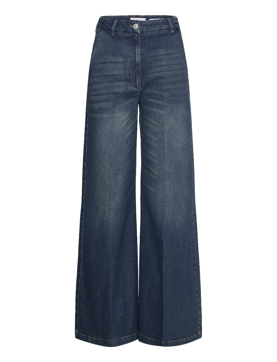 Tomorrow - TRW-Ellen Pant Wash Riverside - platūs džinsai - denim blue - 1