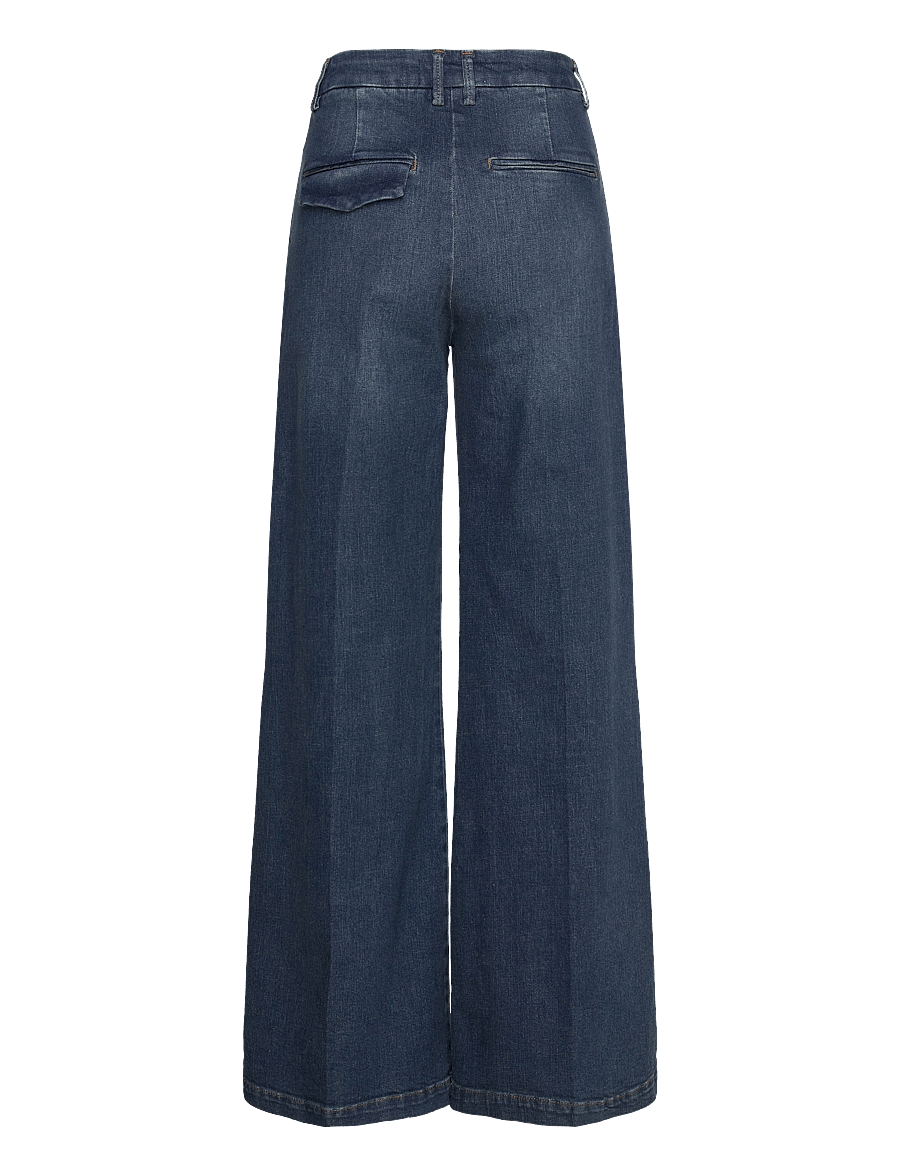 Tomorrow - TRW-Ellen Pant Wash Riverside - platūs džinsai - denim blue - 2