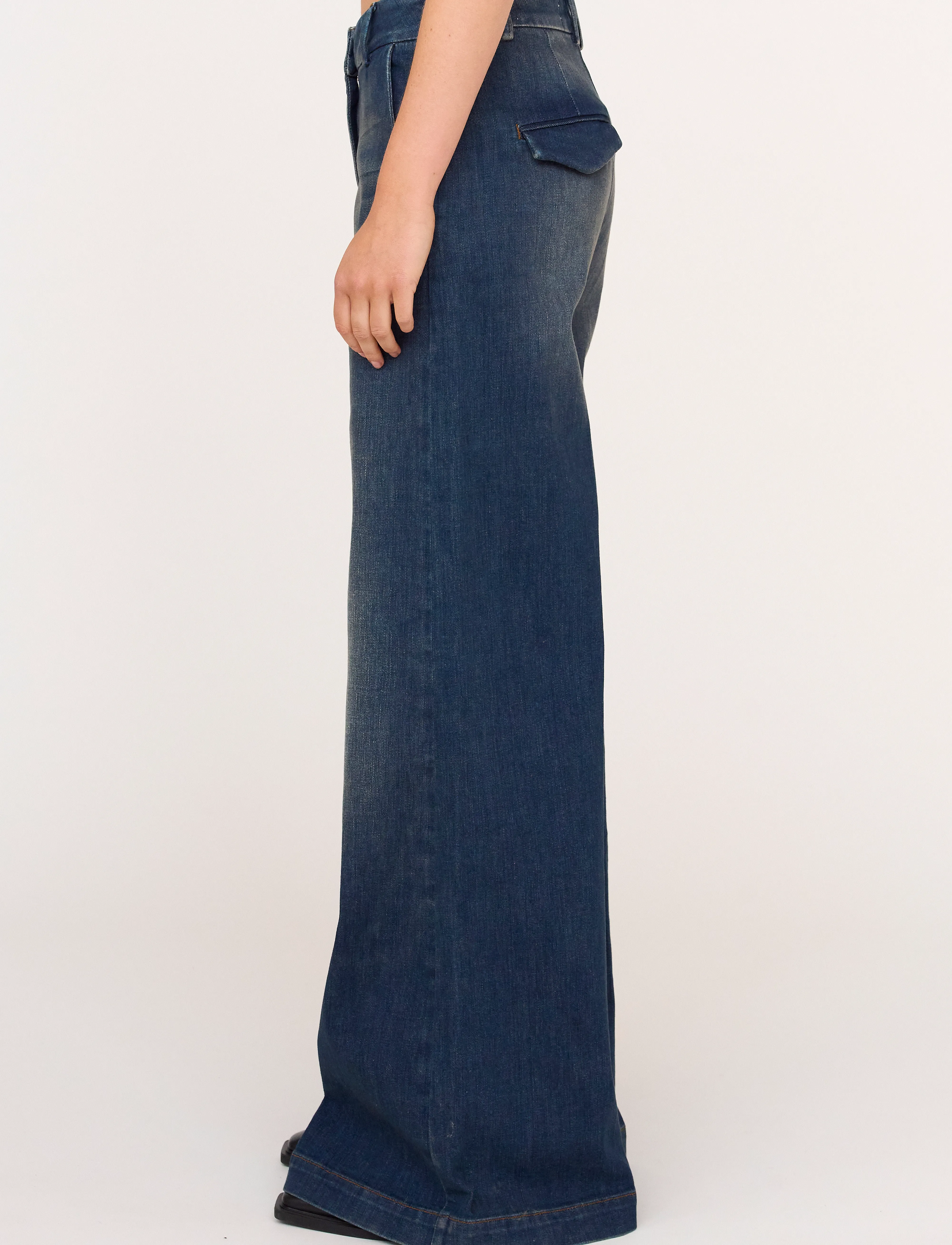 Tomorrow - TRW-Ellen Pant Wash Riverside - brede jeans - denim blue - 3