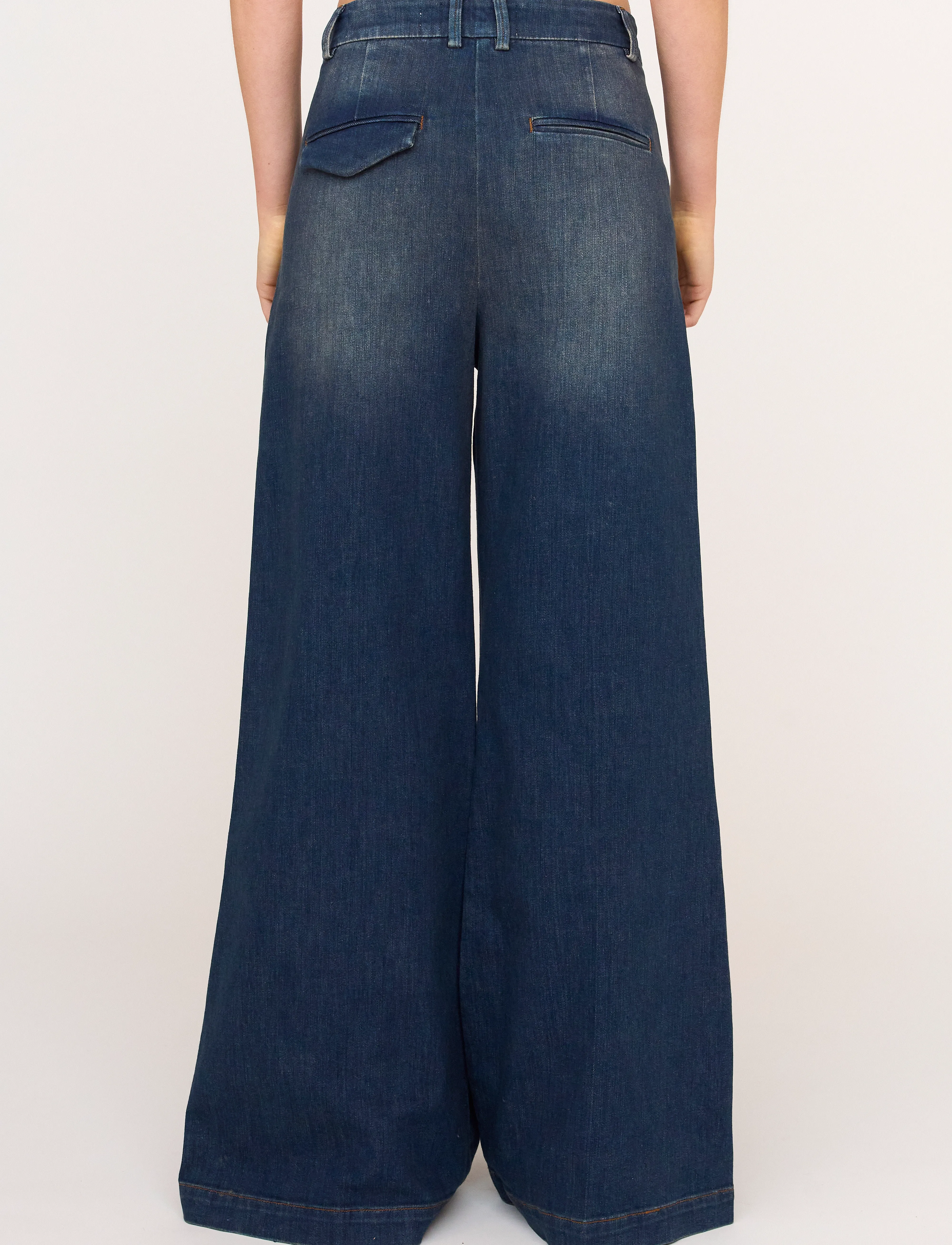 Tomorrow - TRW-Ellen Pant Wash Riverside - brede jeans - denim blue - 4