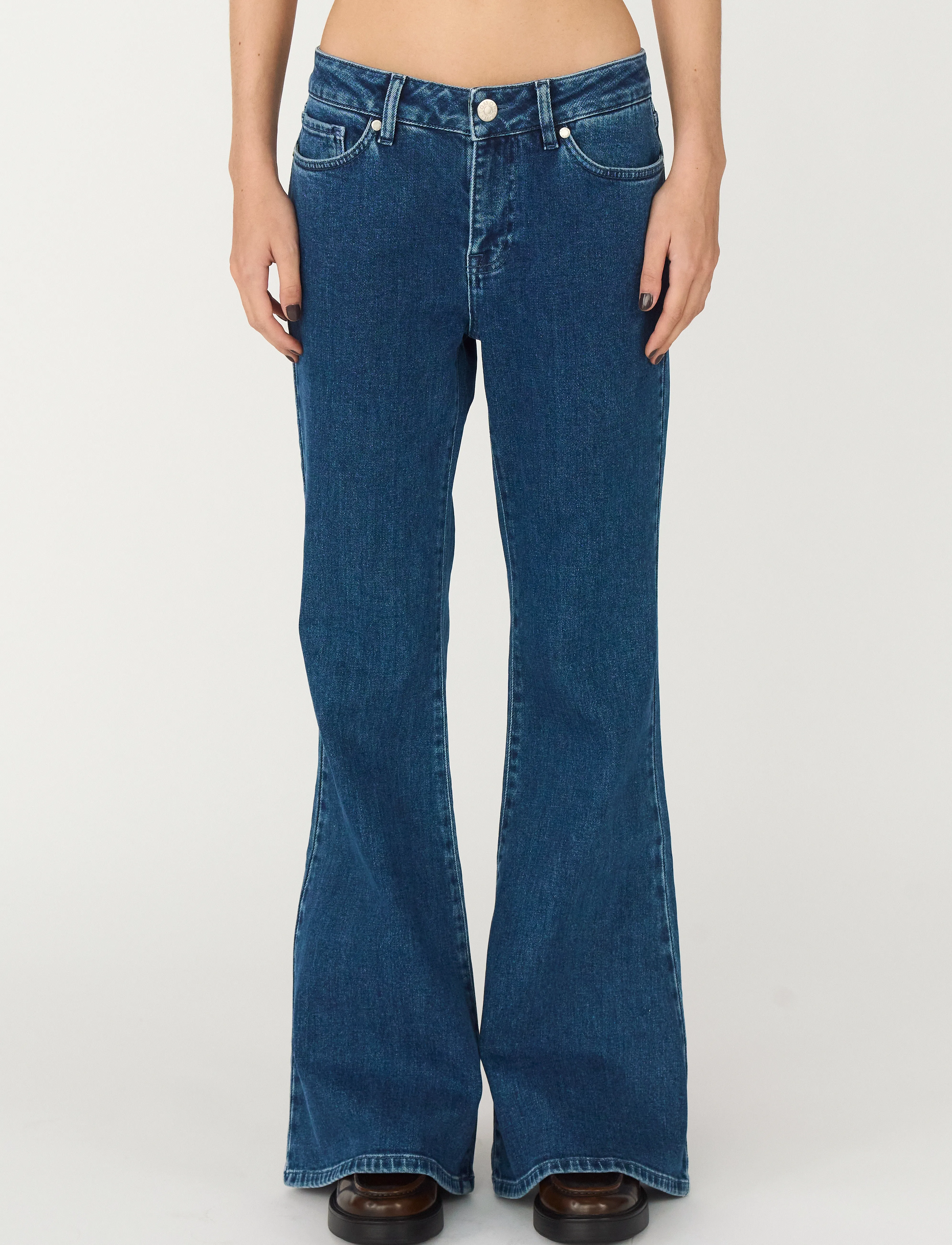 Tomorrow - TRW-Jenna Jeans Wash Dark Iowa - džinsi ar zvanveida galiem - denim blue - 3